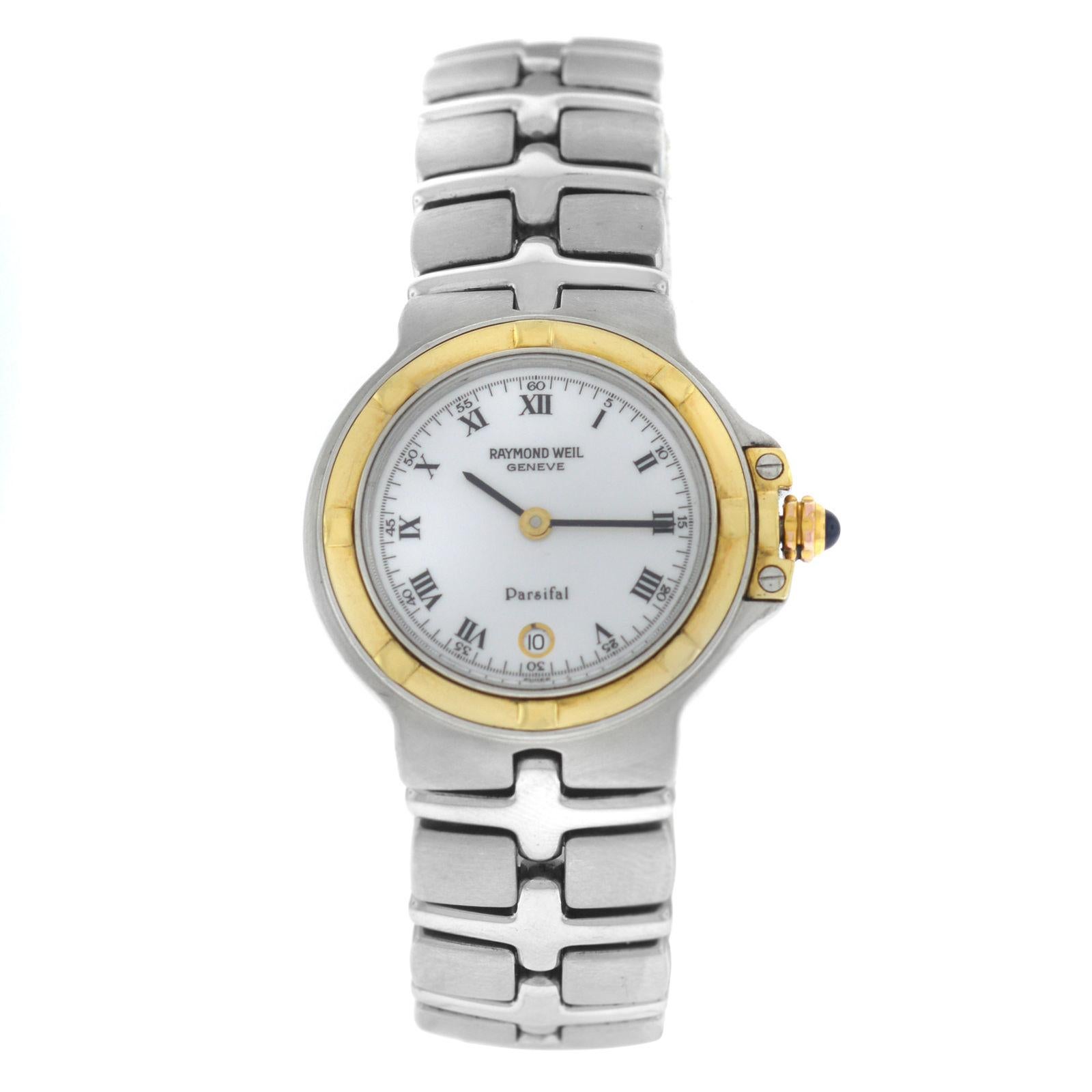 Authentic Ladies Raymond Weil Parsifal Steel Gold Quartz Watch