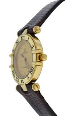 Authentic Lady's Omega Constellation Solid 18 Karat Yellow Gold Quartz Watch