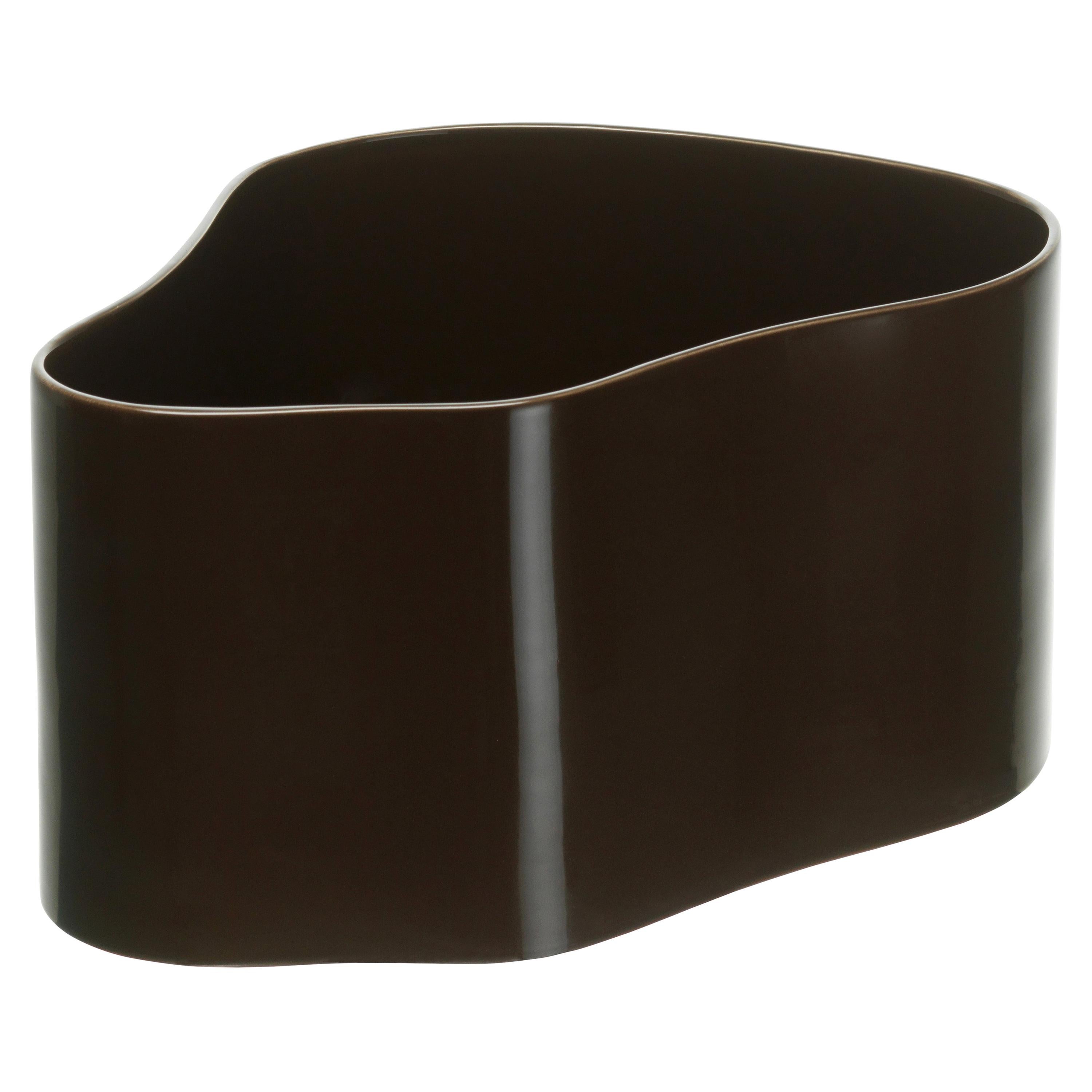 Authentic Large Riihitie Plant Pot A in Brown by Aino Aalto & Artek For Sale