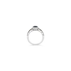 Le Vian 14K White Gold Fashion/Cocktail Ring with Blue, Brown & White Diamonds