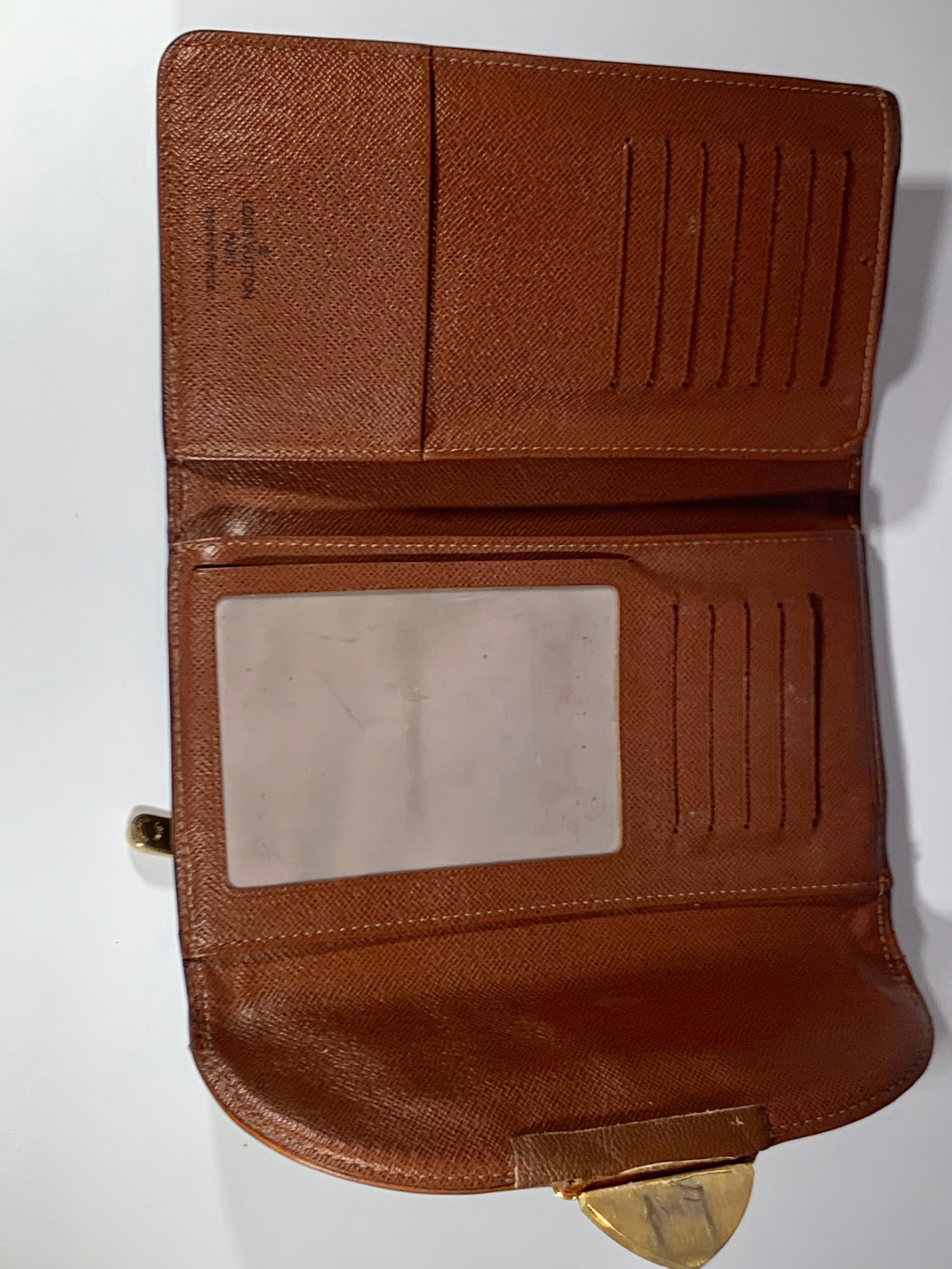 Authentic Louis VUITTON Koala Monogram Bi fold Wallet Zippered Coin Purse 6
