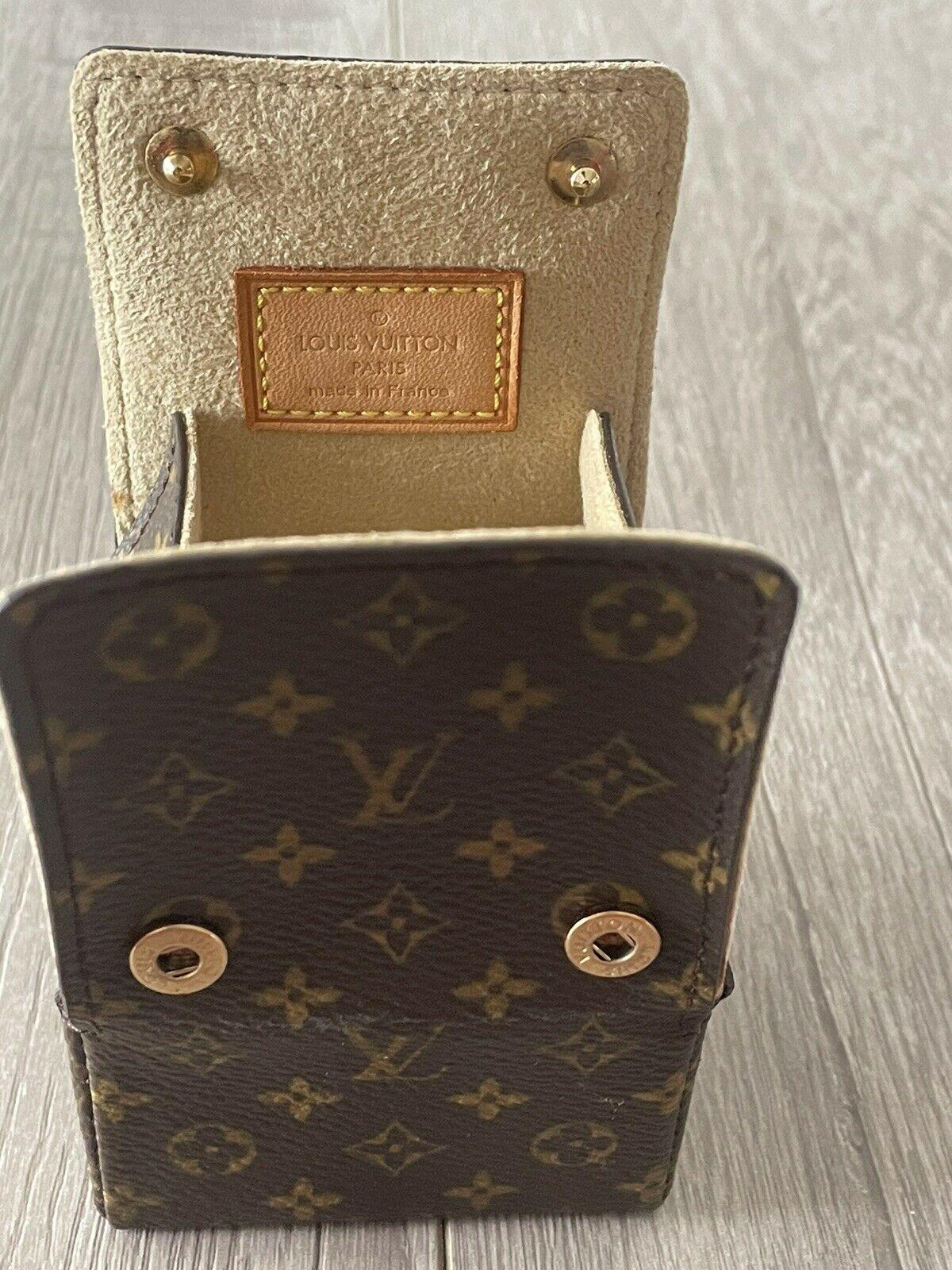 Women's or Men's Authentic Louis Vuitton LV Logo Monogram Jewelry Case