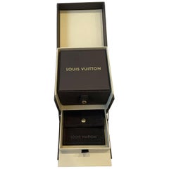 Authentic Louis Vuitton LV Pendant Necklace Box, Pouch & Outer Box Large Size