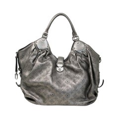 Authentic Louis Vuitton Metallic Mahina XL Shoulder Bag in dust bag w/ Receipt