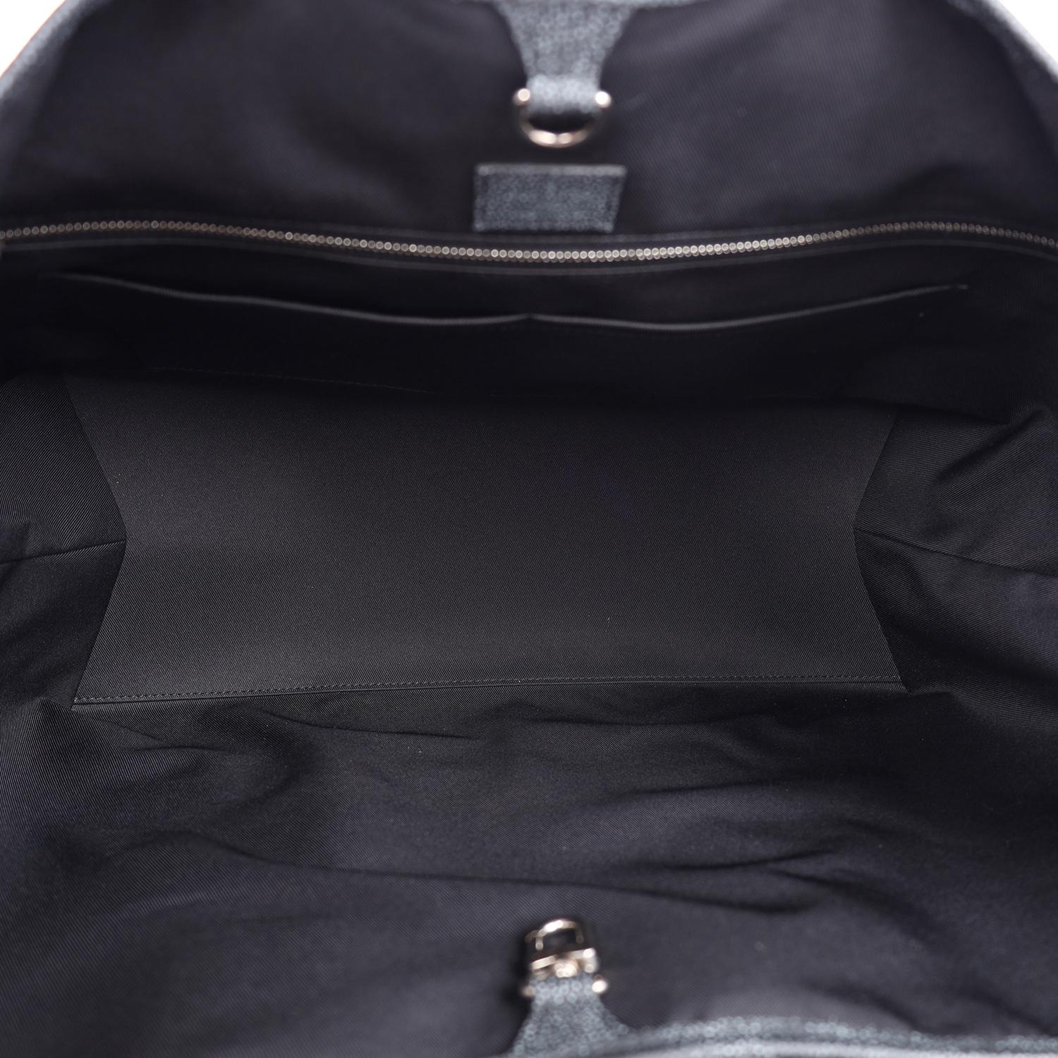 Louis Vuitton Black Monogram Leather Journey Tote Shoulder Bag For Sale 9