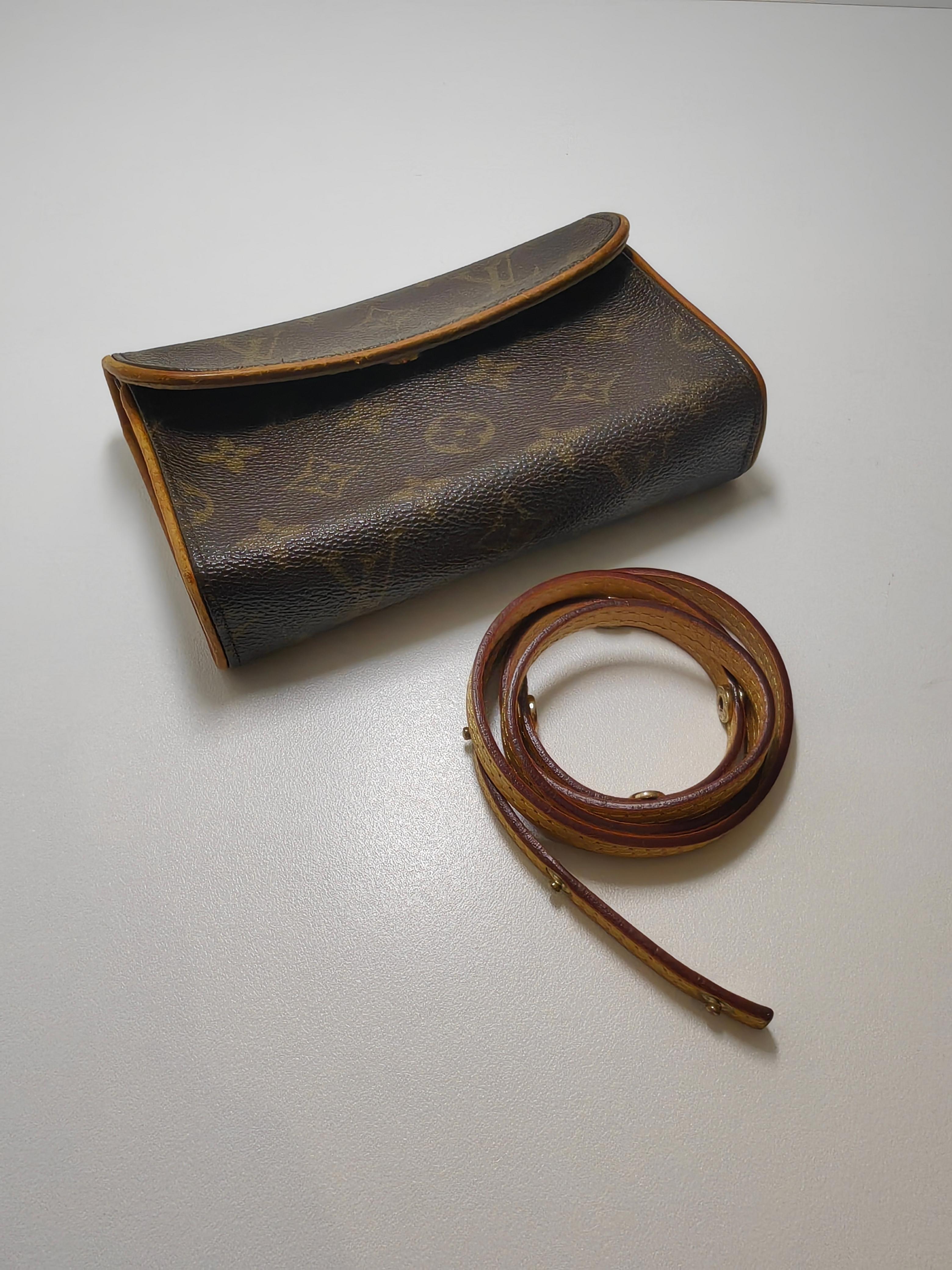 Auténtica riñonera Louis Vuitton Monograma Pochette Florentina M51855 Negro en venta