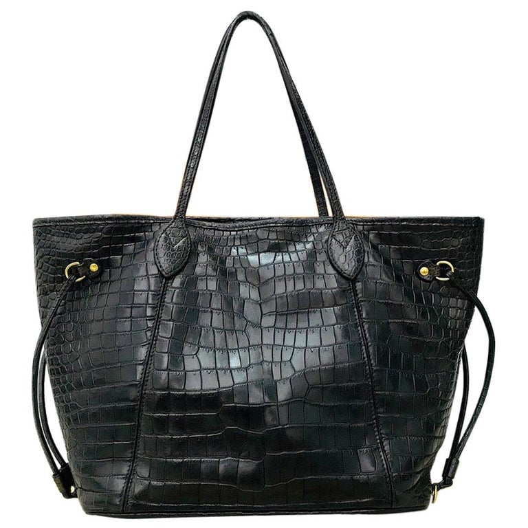 Authentic Louis Vuitton * VERY RARE* Neverfull MM Crocodile Exotic Leather  Tote at 1stDibs