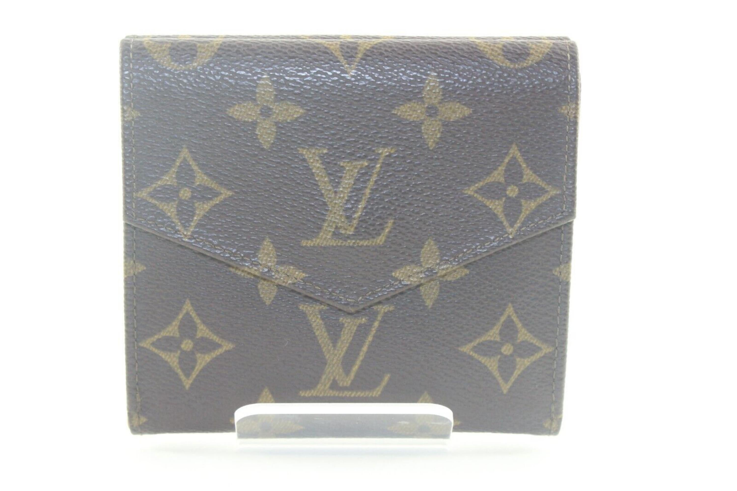 Authentic Louis Vuitton Victorine Monogram Compact Wallet 3LV1130K In Fair Condition In Dix hills, NY