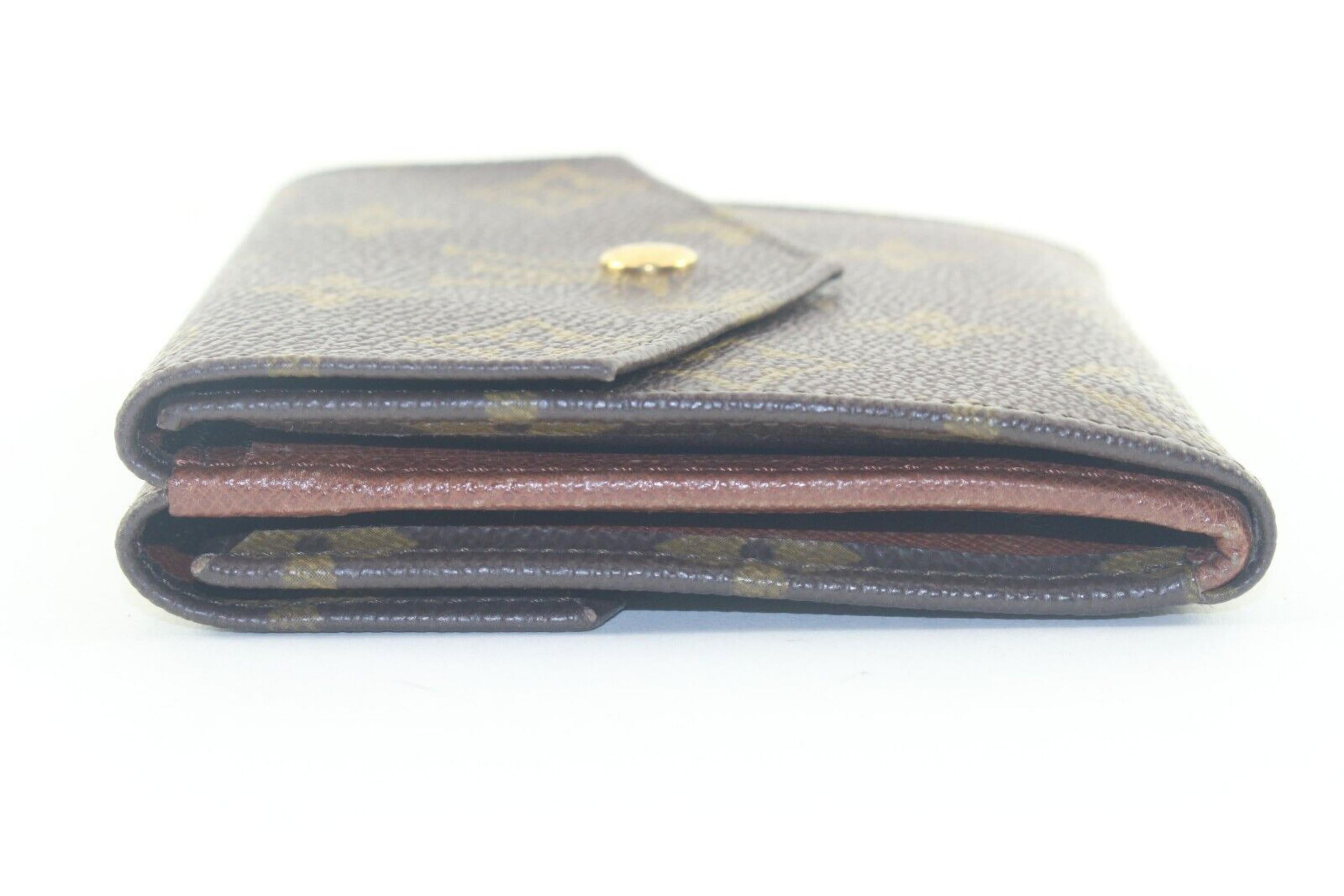 Women's Authentic Louis Vuitton Victorine Monogram Compact Wallet 3LV1130K