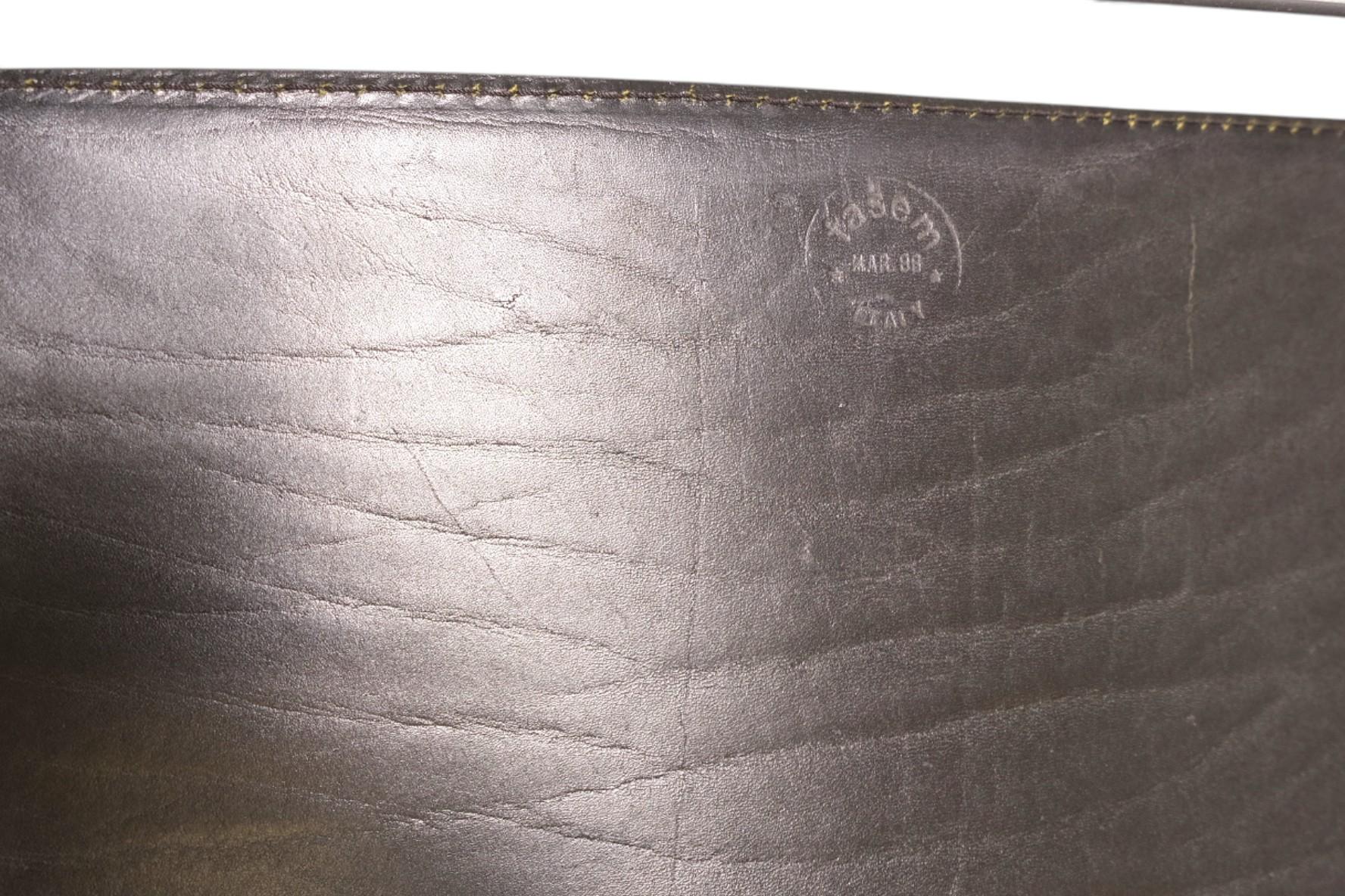 Bauhaus Sedia autentica Marcel Breuer Wassily di Fasem, in pelle nera e cromo in vendita