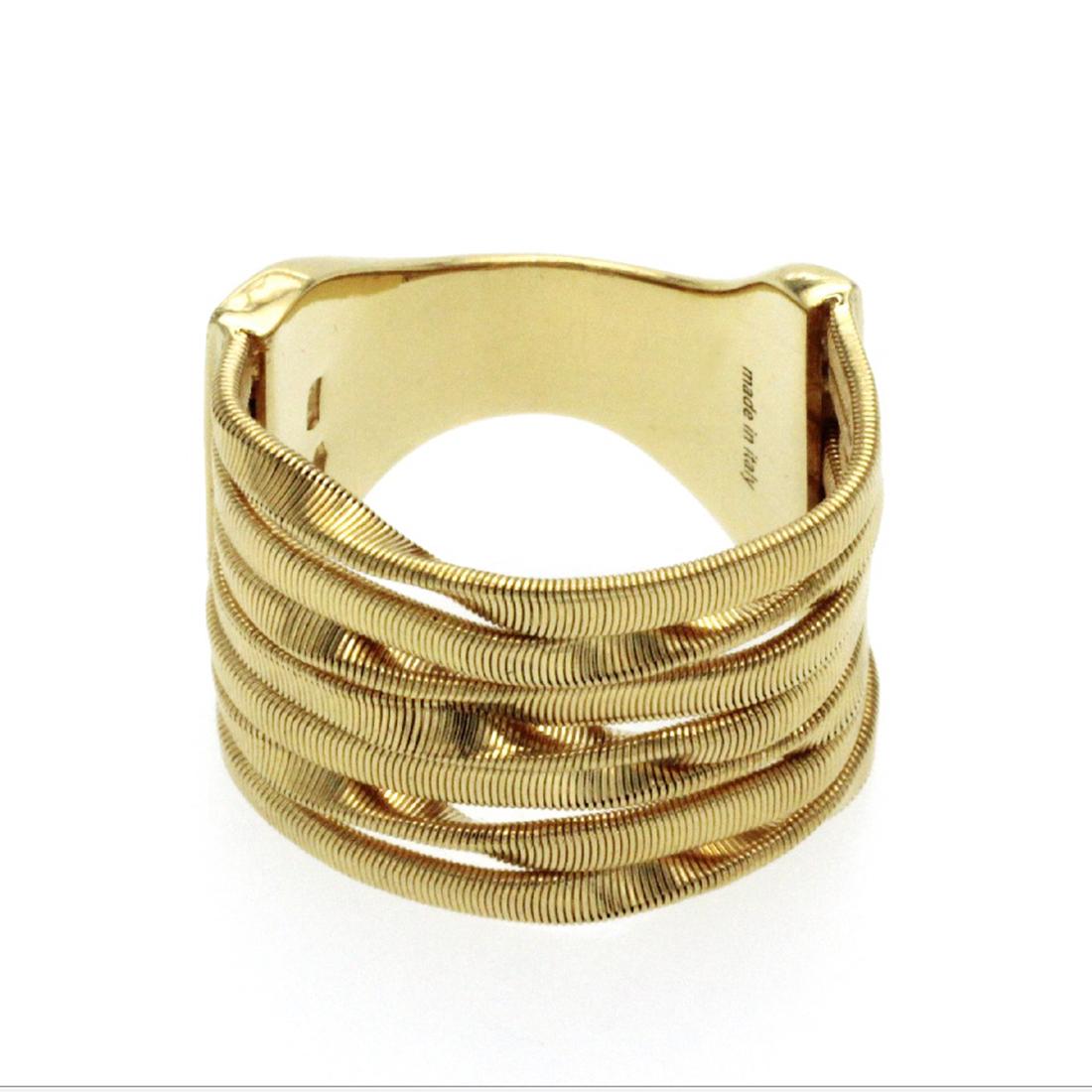 Women's or Men's Authentic MarCo Bicego 18K Yellow Gold Marrakech Seven Strand Ring For Sale
