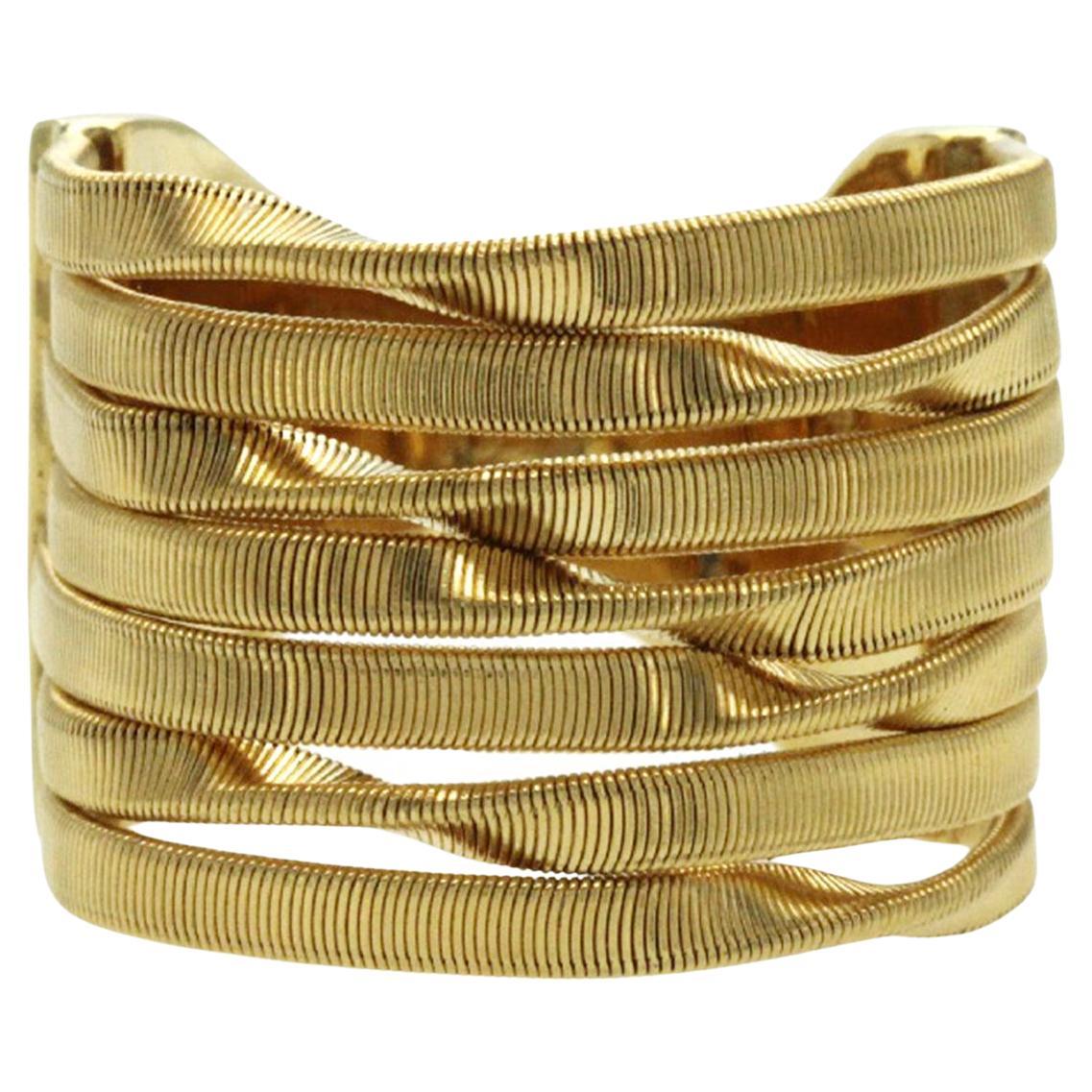 Authentic MarCo Bicego 18K Yellow Gold Marrakech Seven Strand Ring For Sale