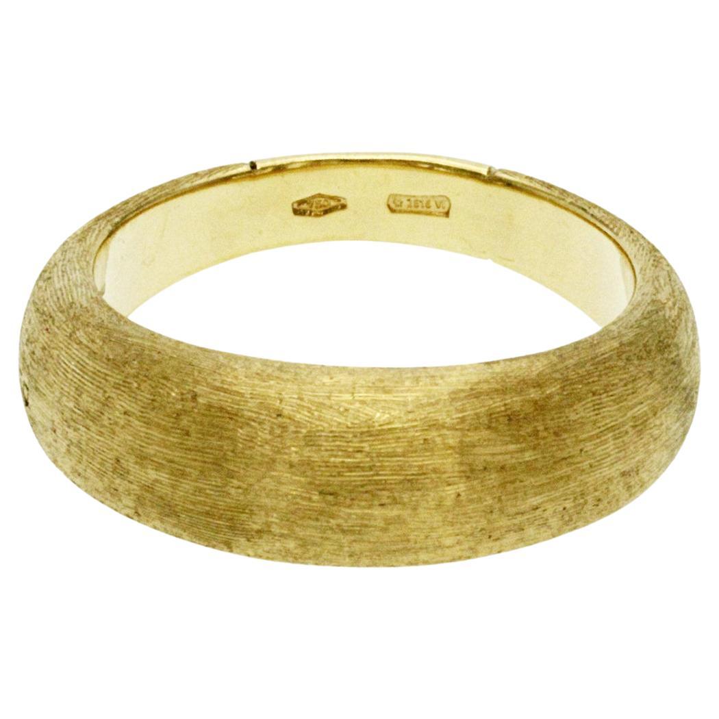 Authentischer Marco Bicego Lucia Kollektion 18k Gelbgold Band-Ring Größe 7