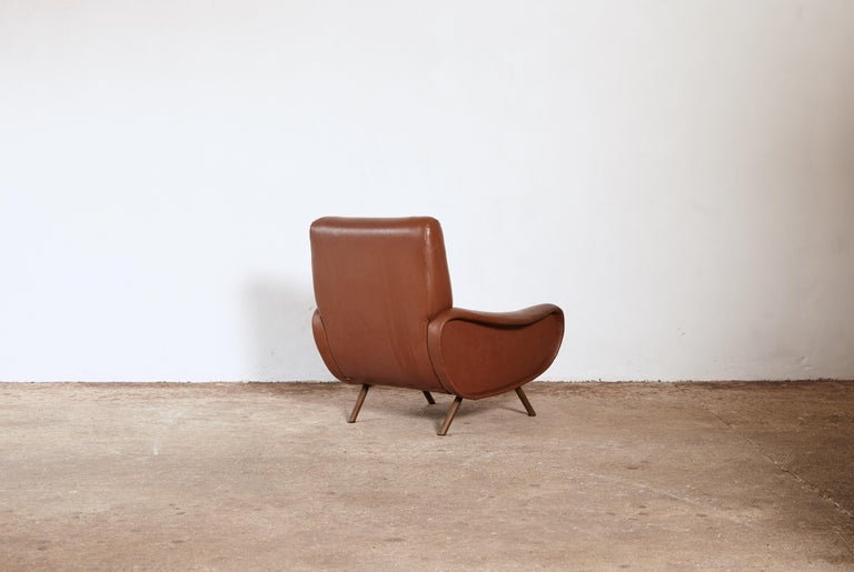 Mid-Century Modern Authentic Marco Zanuso Lady Chair, Arflex, Italy, 1950s-1960s For Sale