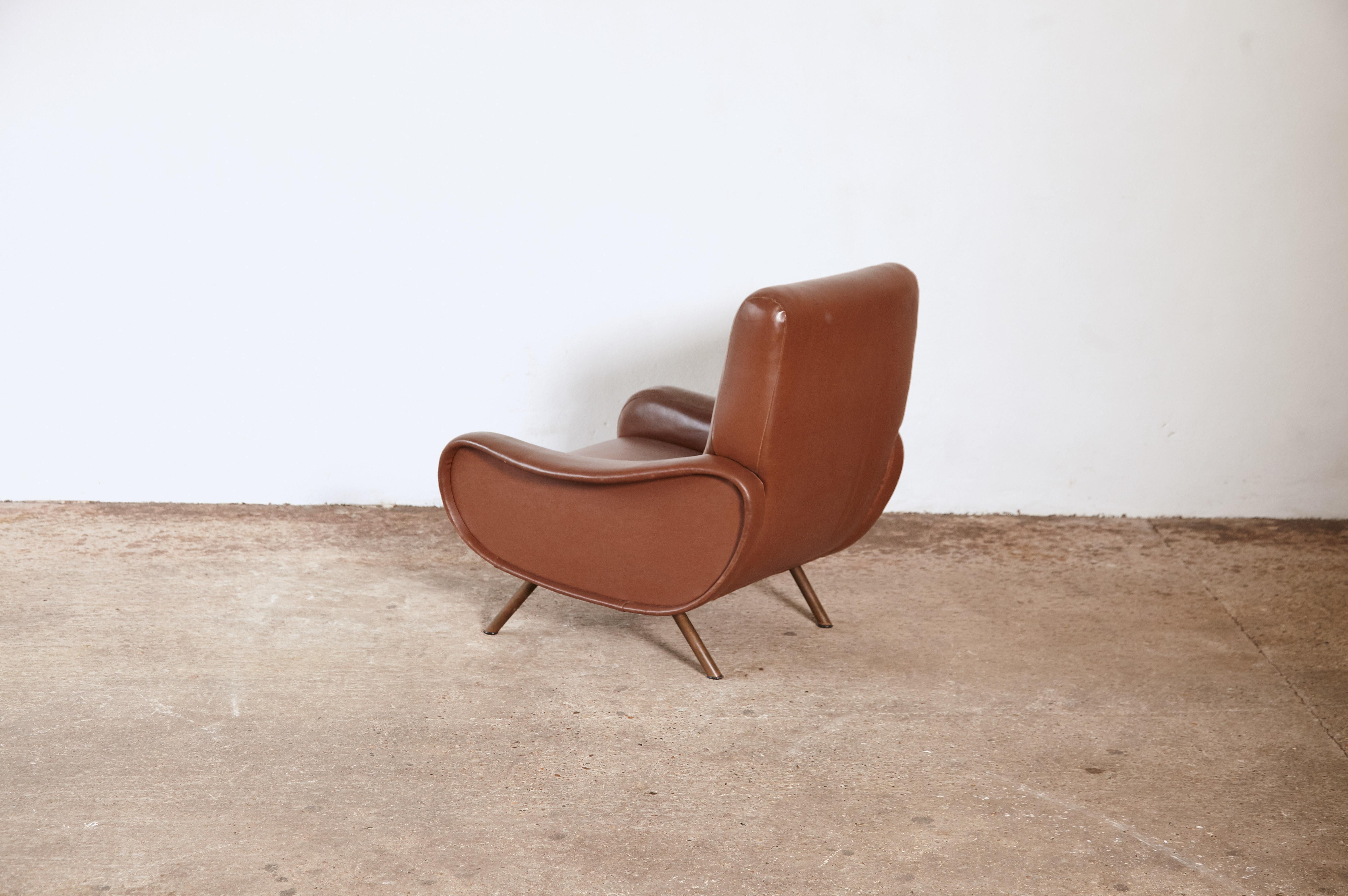 Italian Authentic Marco Zanuso Lady Chair, Arflex, Italy, 1950s-1960s