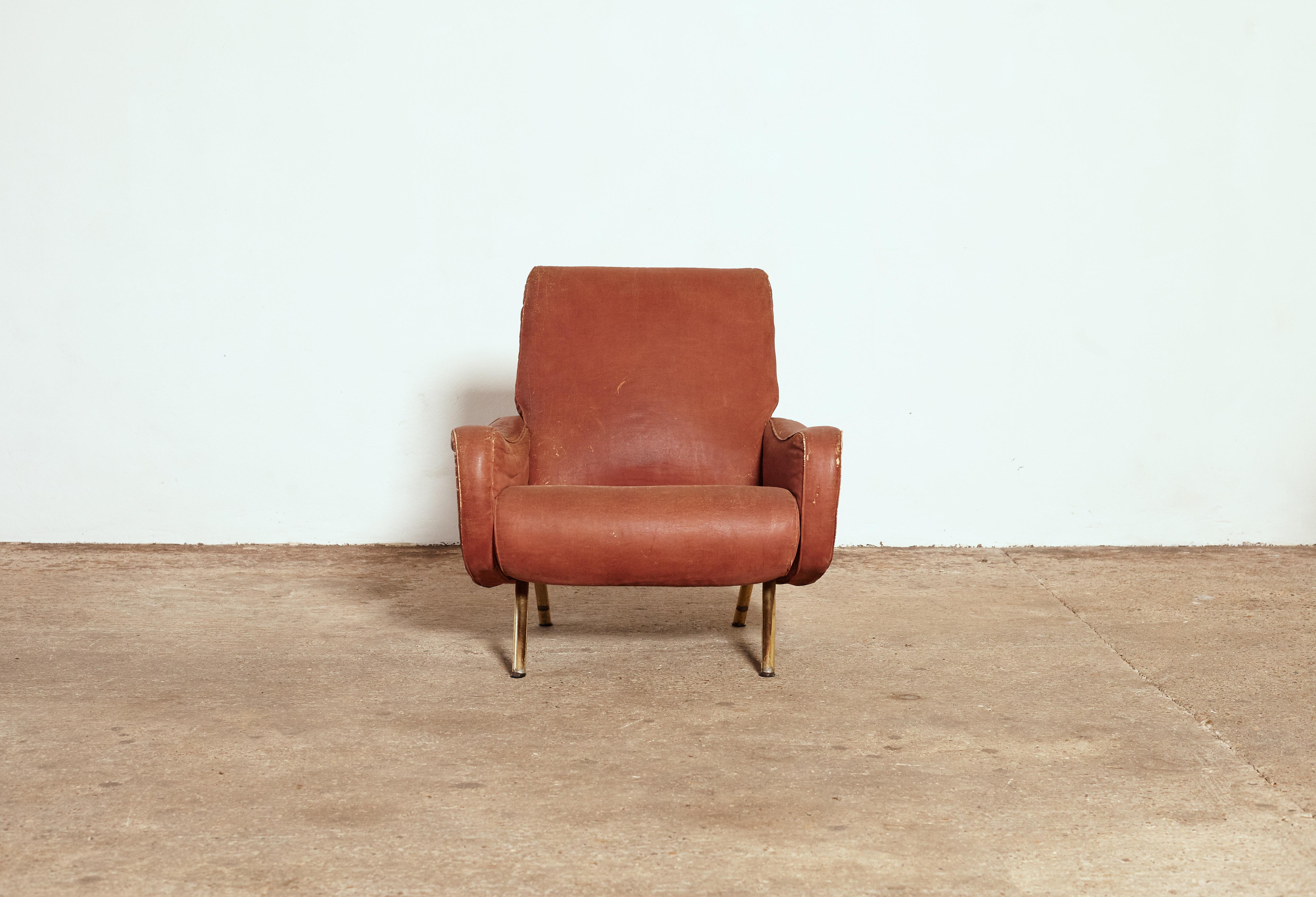 Mid-Century Modern Authentic Marco Zanuso Lady Chair, Arflex, Italy, 1960s for Re-Upholstery