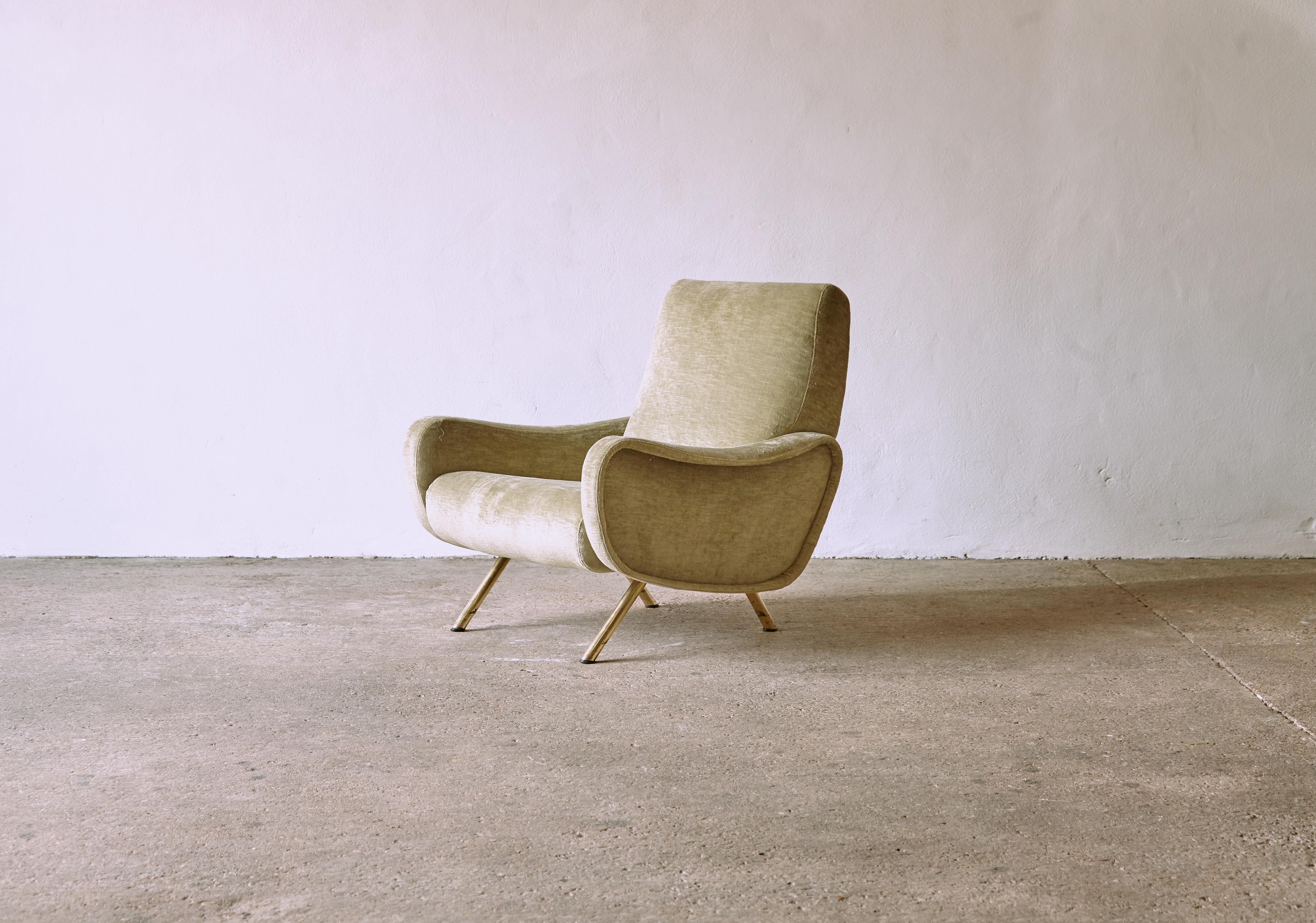 Italian Authentic Marco Zanuso Lady Chair, Arflex, Italy, 1960s, newly upholstered