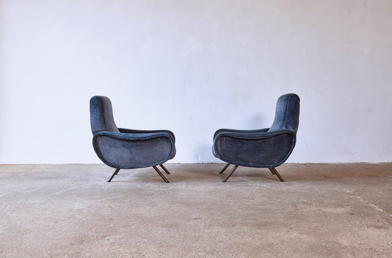 Mid-Century Modern Authentic Marco Zanuso Lady Chairs, Arflex, Italy, 1950s
