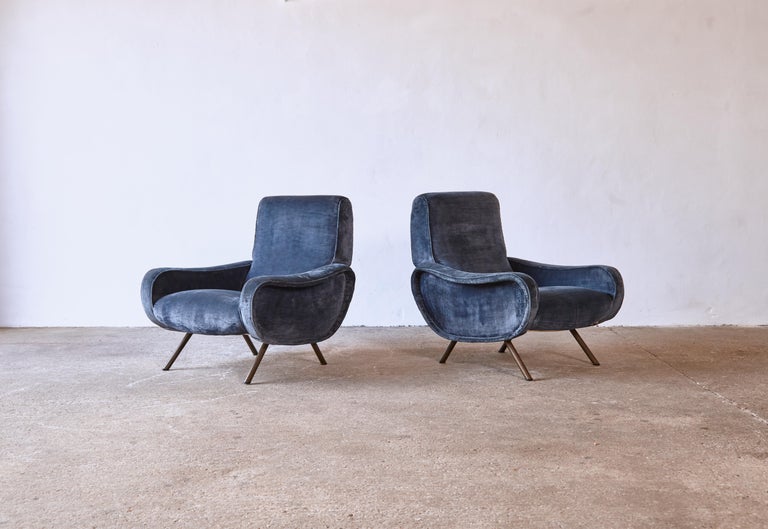 Italian Authentic Marco Zanuso Lady Chairs, Arflex, Italy, 1950s