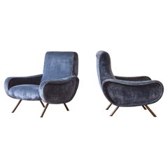 Authentic Marco Zanuso Lady Chairs, Arflex, Italy, 1950s