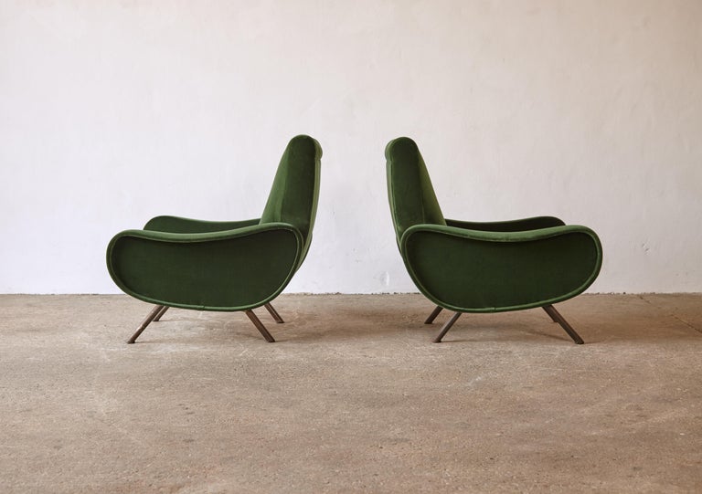 Italian Authentic Marco Zanuso Lady Chairs, Arflex, Italy, 1950s, Newly Reupholstered For Sale