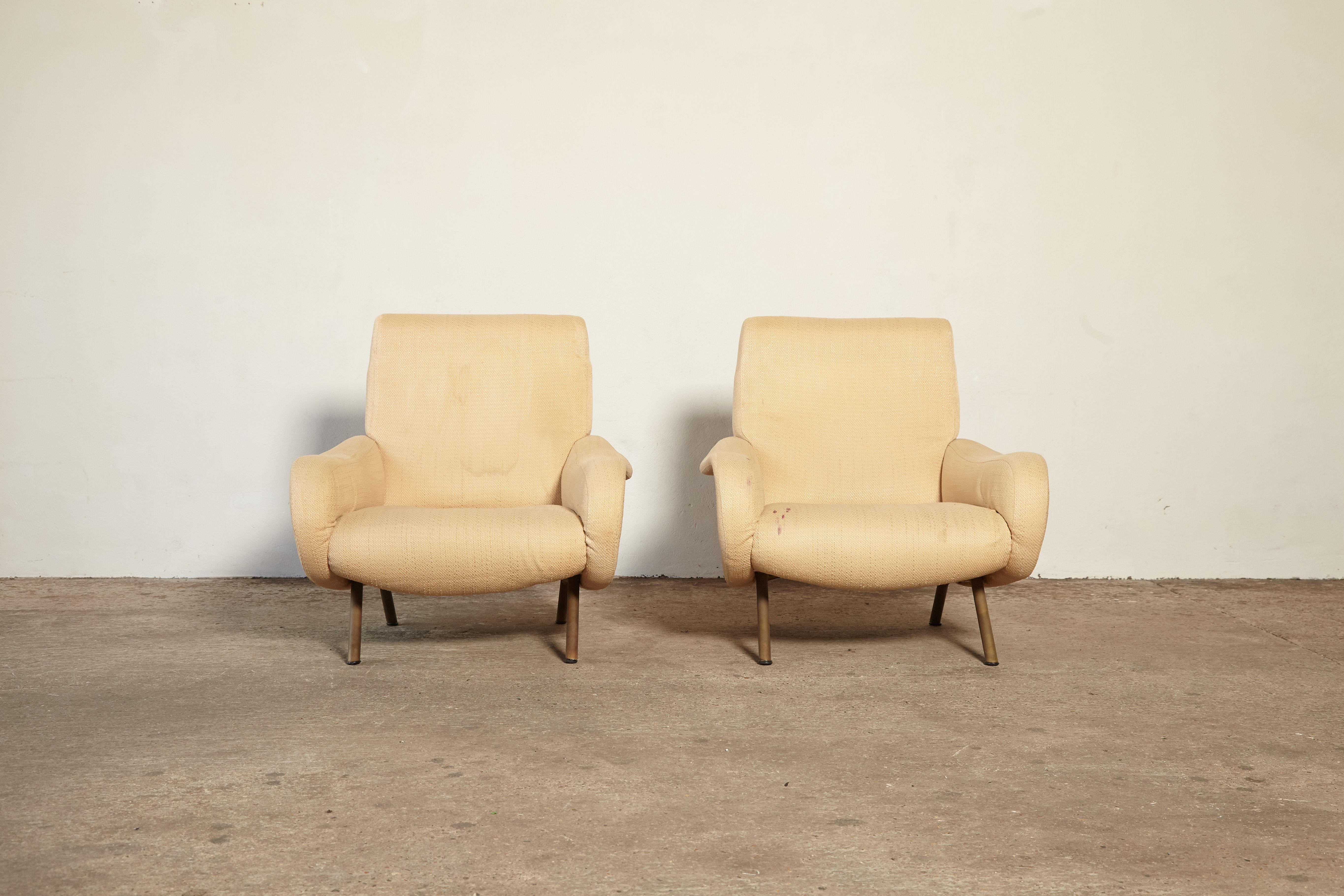 20th Century Authentic Marco Zanuso Lady Chairs, Arflex, Italy, 1960s for Re-Upholstery