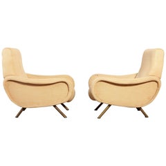 Authentic Marco Zanuso Lady Chairs, Arflex, Italy, 1960s for Re-Upholstery