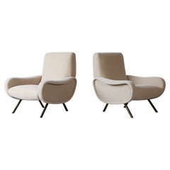 Authentic Marco Zanuso Lady Chairs, Italy, 1950s, New Pure Mohair