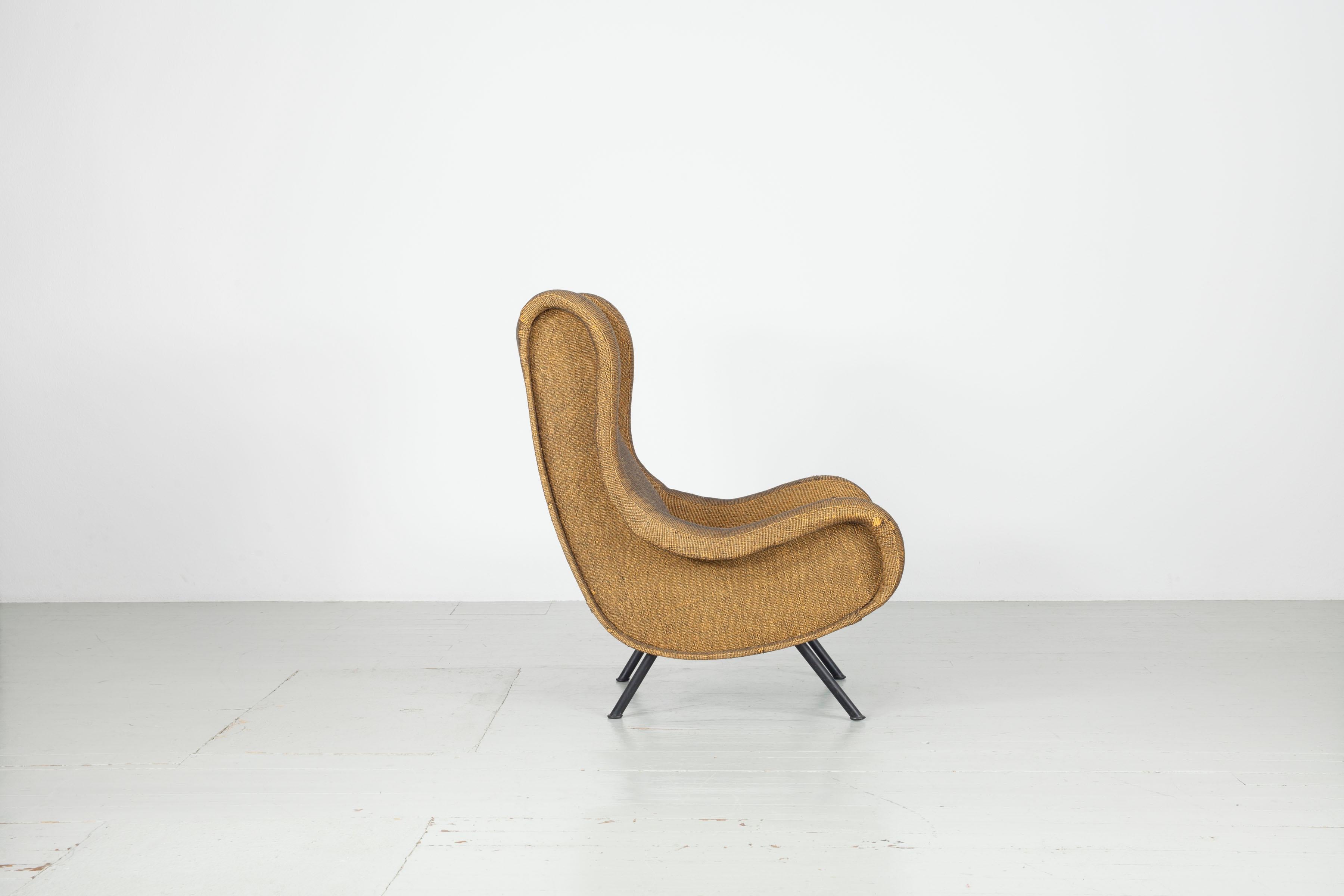 Mid-Century Modern Authentic Marco Zanuso Senior Chair, Arflex, Italy, 1950s