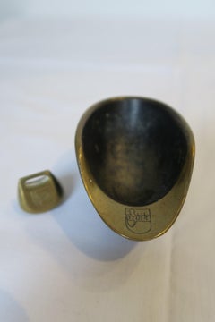 Authentic Massive Brass Ashtray and Extinguisher by Carl Auböck