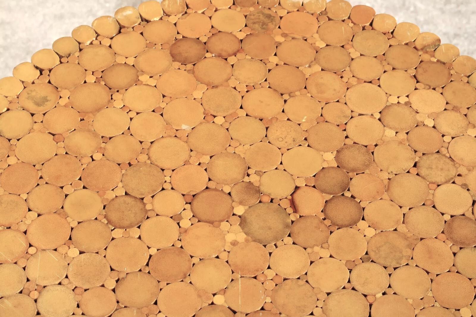 Authentique table de salle à manger à piédestal en rotin McGuire pour plateau en verre Bon état - En vente à Vero Beach, FL