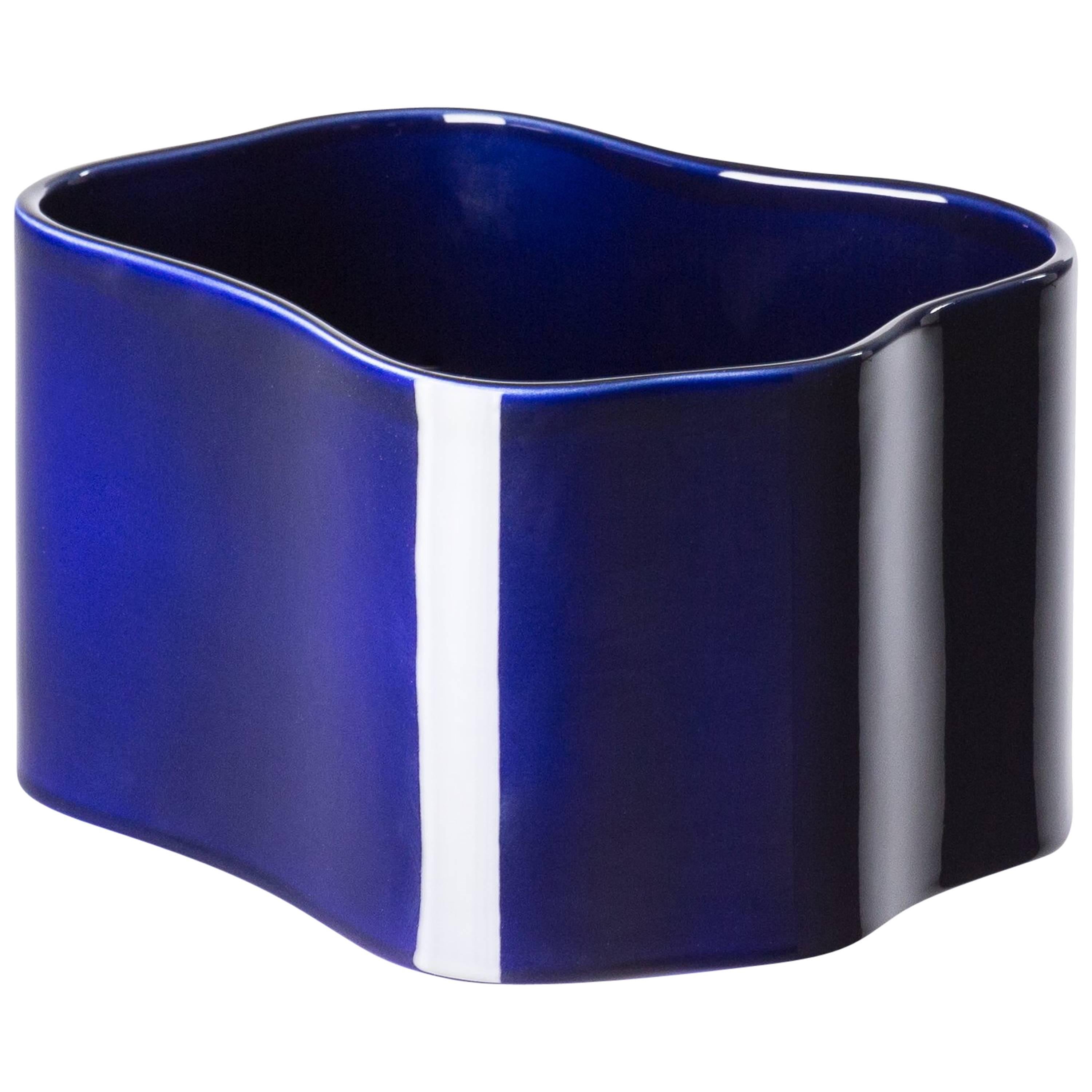 Authentic Medium Riihitie Plant Pot B in Blue by Aino Aalto 
Artek For Sale