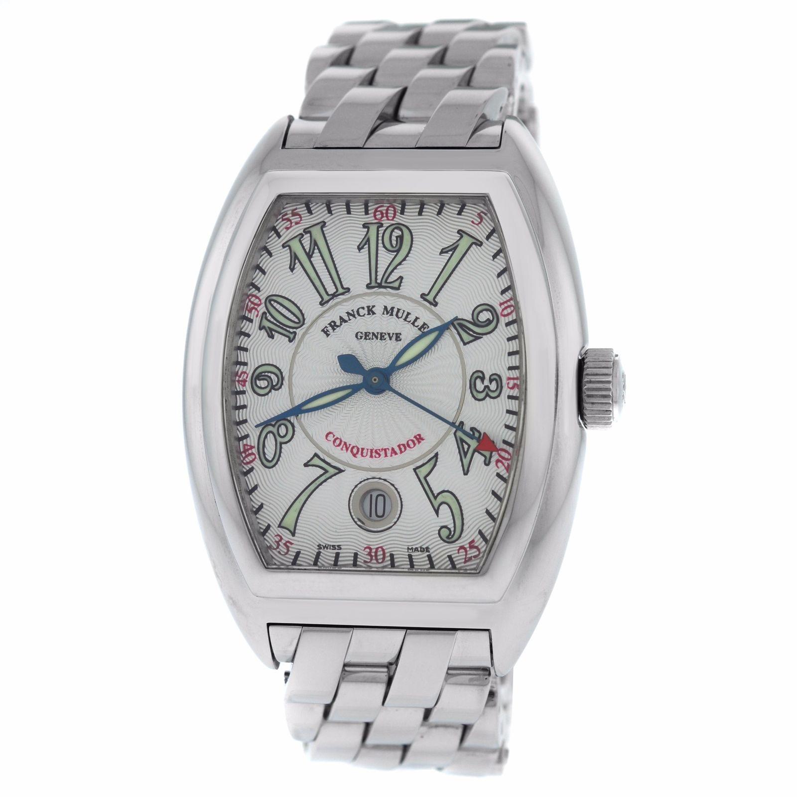 Authentic Men Franck Muller Conquistador SC Automatic Steel Date Watch