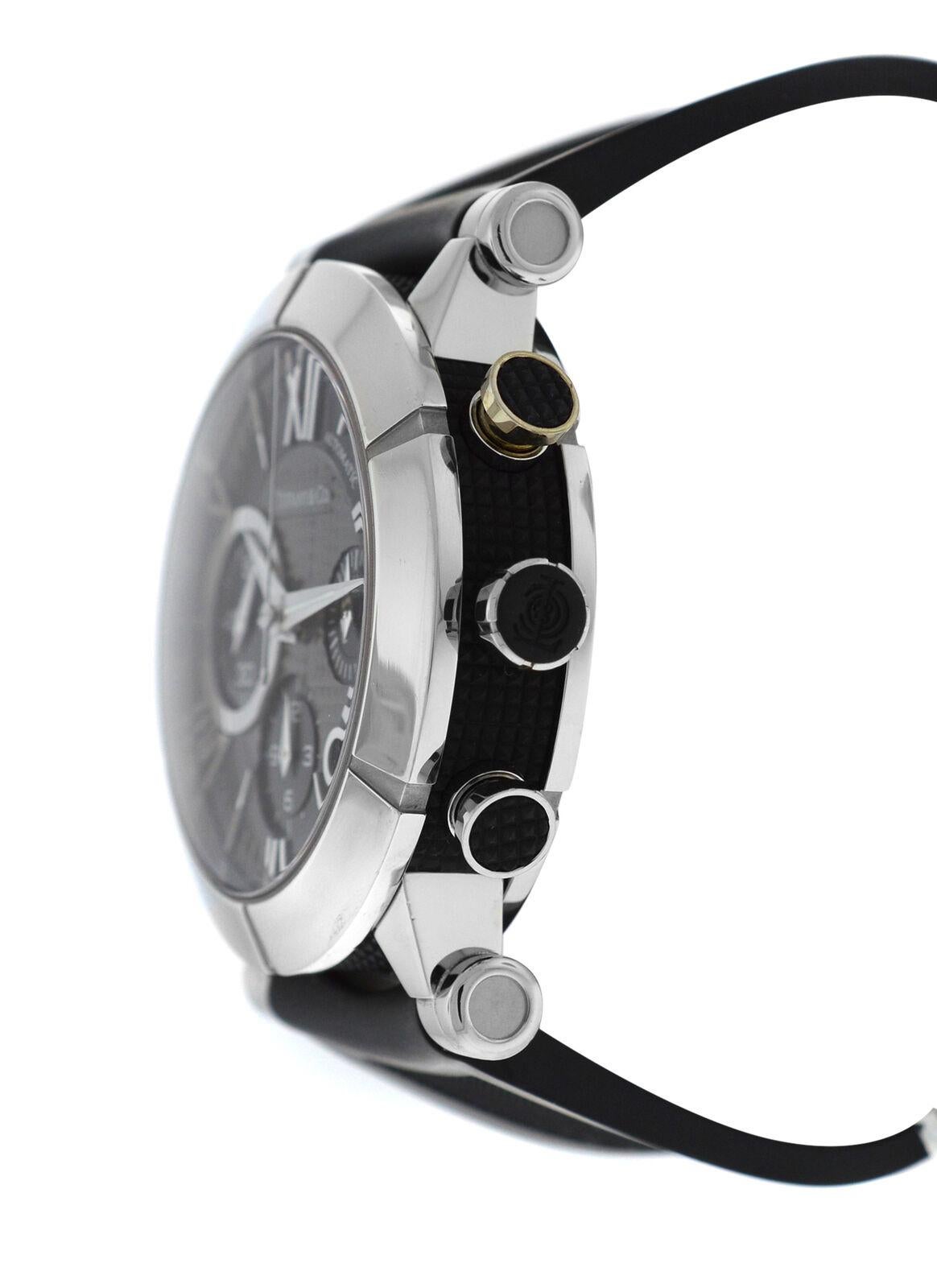 Brand	Tiffany & Co. 
Model	Atlas Z1000.82.12A10A91A
Gender	Men's
Condition	Pre-owned
Movement	Swiss Automatic
Case Material	Stainless Steel
Bracelet / Strap Material	
Rubber

Clasp / Buckle Material	
Stainless steel	
Clasp Type	Deployment
Bracelet /