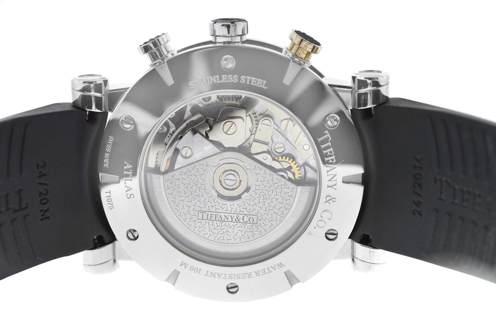 Authentic Men's Tiffany & Co. Atlas Steel Automatic Watch In Excellent Condition In New York, NY