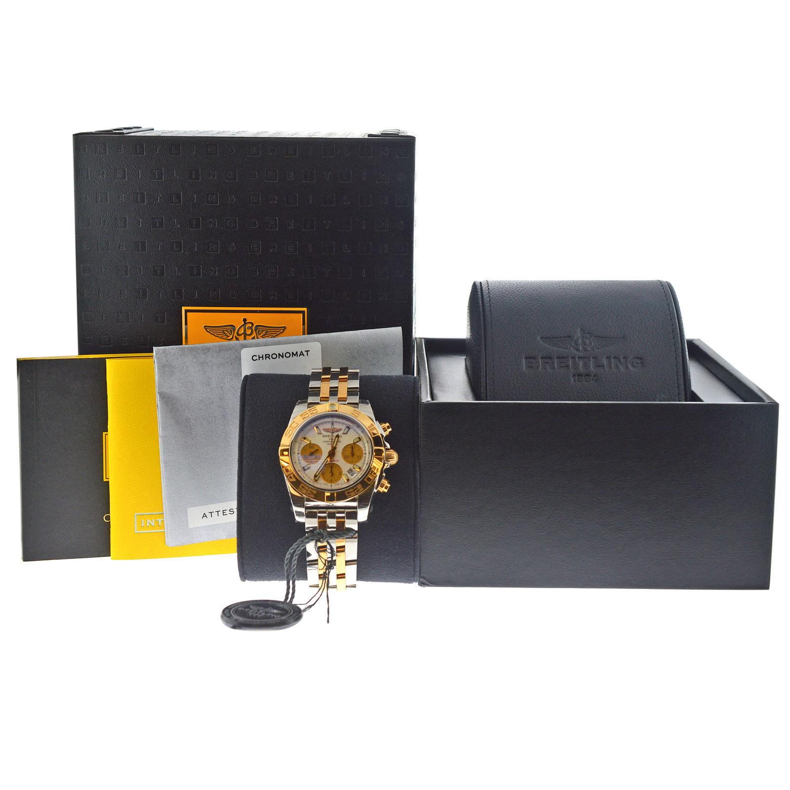 Brand	Breitling
Model	Chronomat 41 CB0140
Gender	Men
Condition	New store display
Movement	Swiss Automatic 
Case Material	Stainless Steel & 18K Rose Gold
Bracelet / Strap Material	
Stainless Steel &18K Rose Gold

Clasp / Buckle Material	
Stainless