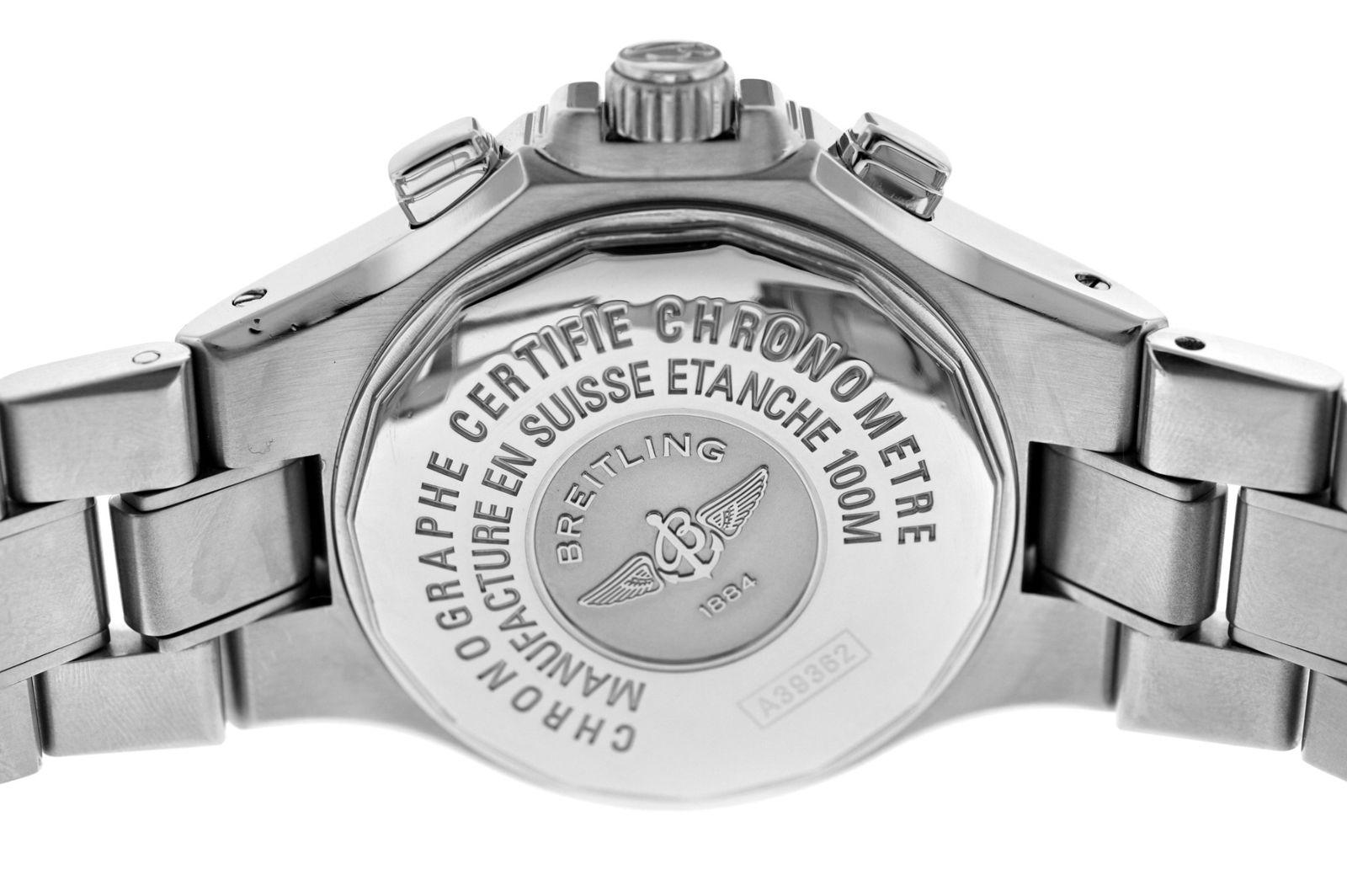 Authentic Men’s Breitling Hercules Steel Diamond Automatic Watch im Zustand „Hervorragend“ im Angebot in New York, NY
