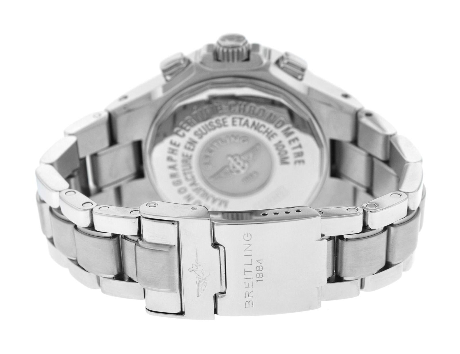 Authentic Men’s Breitling Hercules Steel Diamond Automatic Watch im Angebot 2