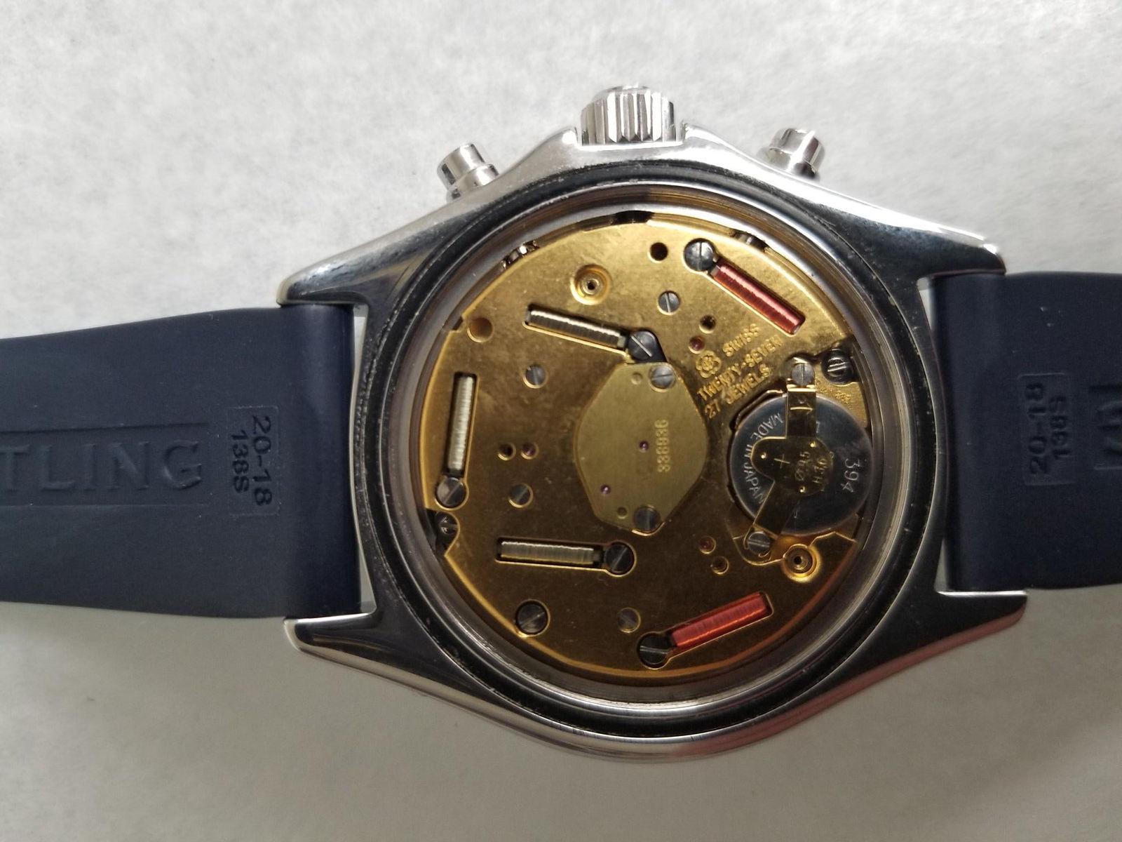 Authentic Men's Breitling SuperOcean Steel Date Quartz Watch For Sale 1