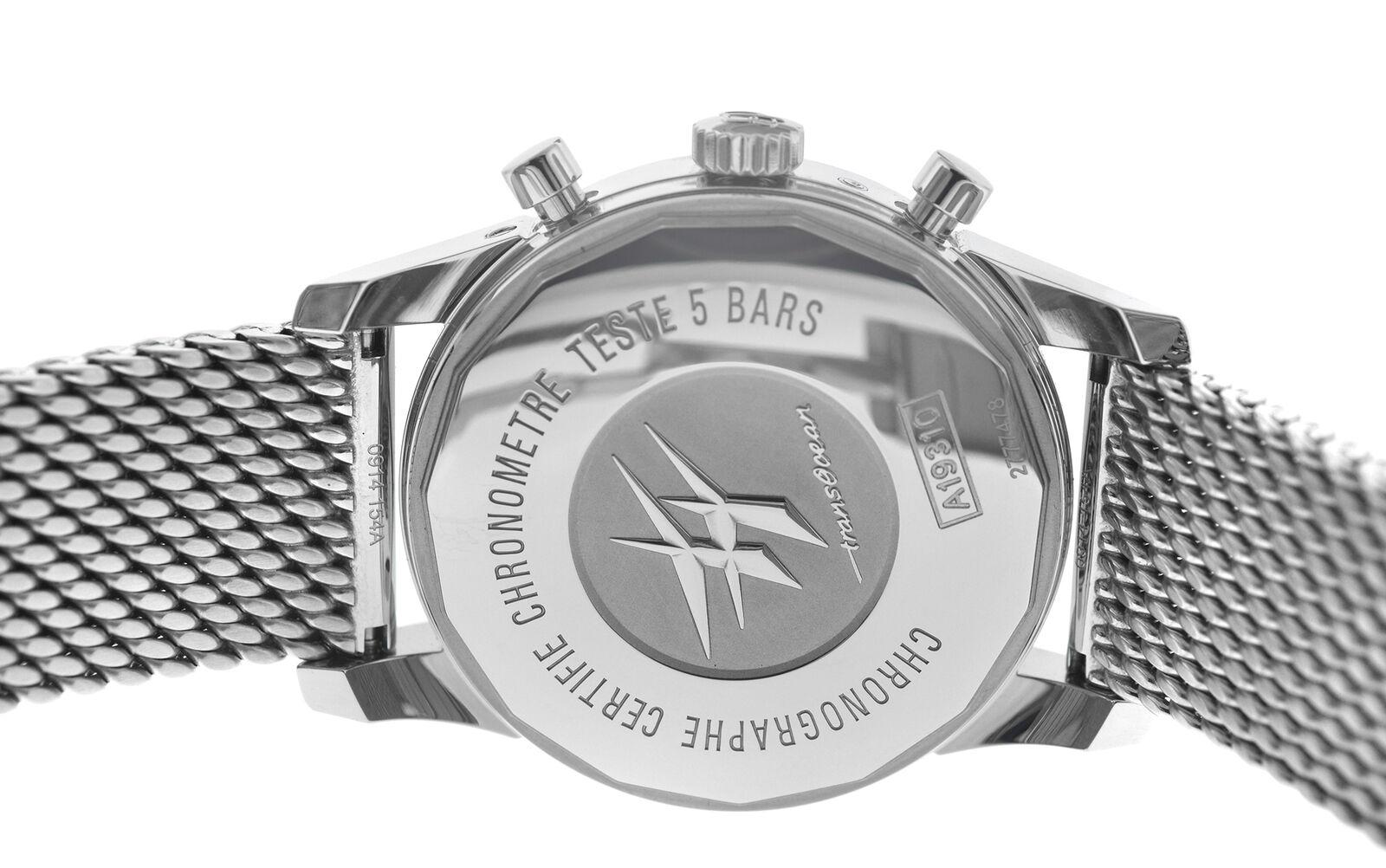 Authentic Men's Breitling Transocean Steel Chronograph Moon Watch Herren im Angebot