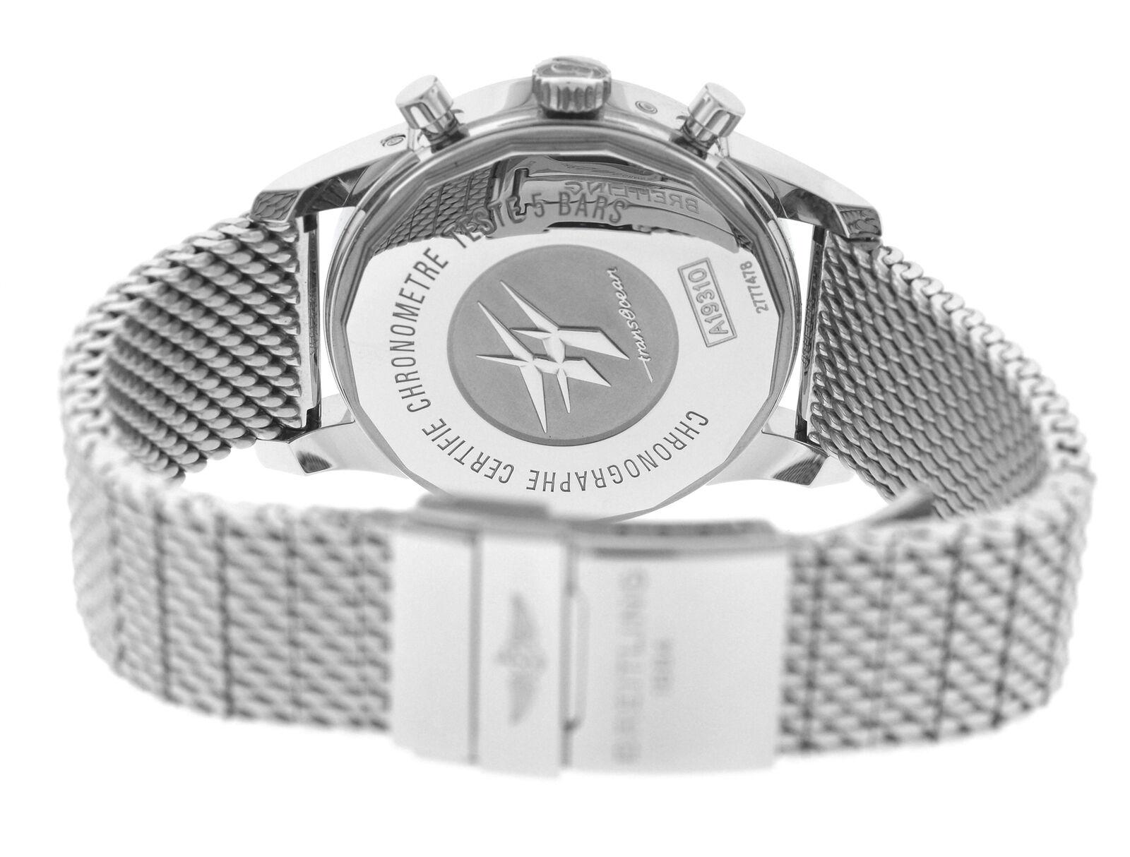 Authentic Men's Breitling Transocean Steel Chronograph Moon Watch im Angebot 2