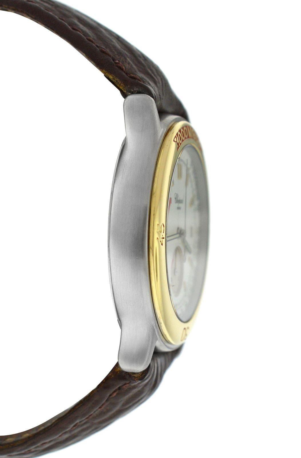 Modern Authentic Men's Chopard 1000 Mille Miglia Steel 18 Karat Gold Quartz Watch