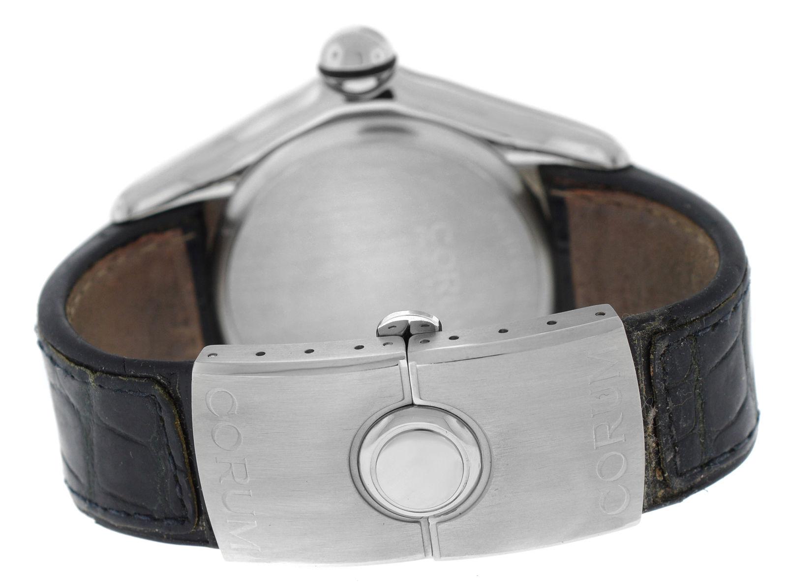 Modern Authentic Men’s Corum Boutique Bubble Steel Diamond Quartz Watch For Sale