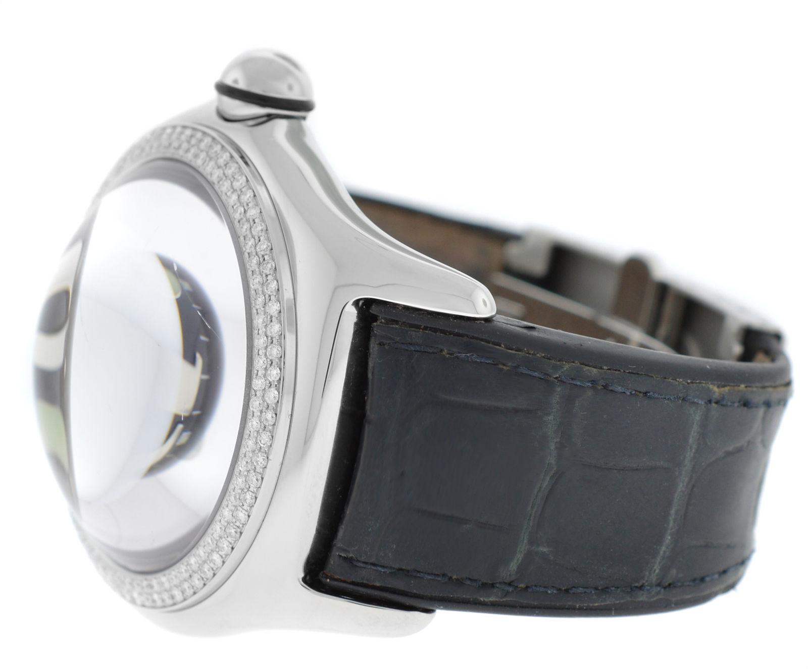 Men's Authentic Men’s Corum Boutique Bubble Steel Diamond Quartz Watch For Sale