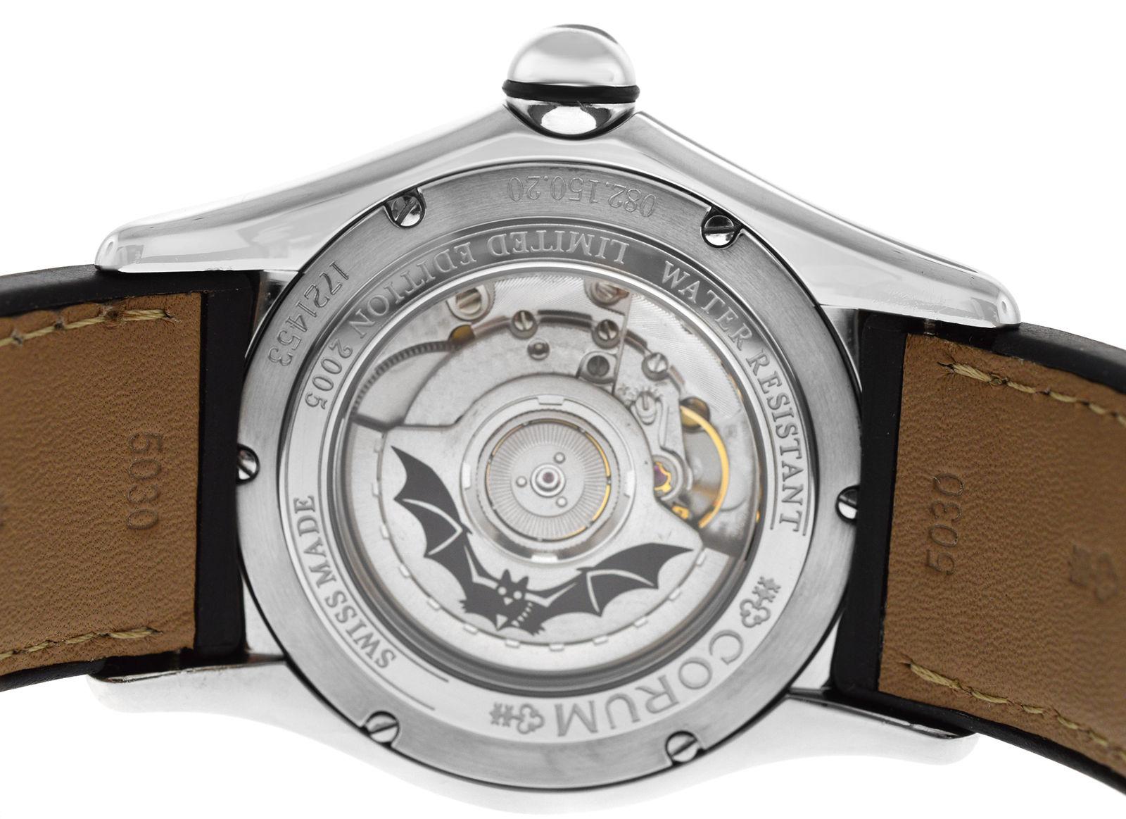 Modern Authentic Men's Corum Bubble Limited Edition Bats Steel Automatic Watch For Sale