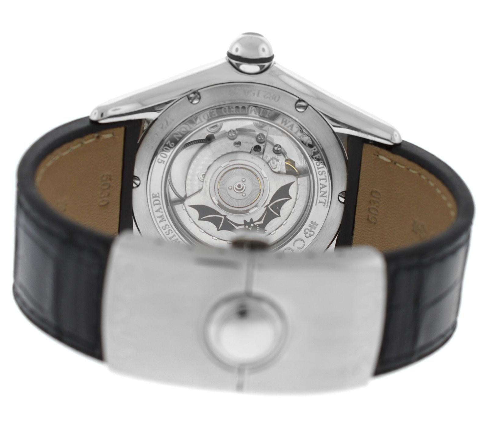 Authentic Men's Corum Bubble Limited Edition Bats Steel Automatic Watch In Excellent Condition For Sale In New York, NY