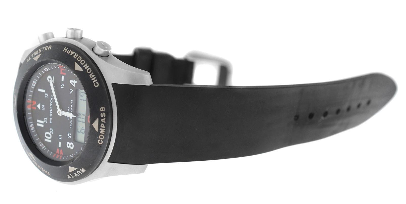 Authentic Men's Hamilton Khaki Multi-Touch Multi Function Watch In Excellent Condition In New York, NY