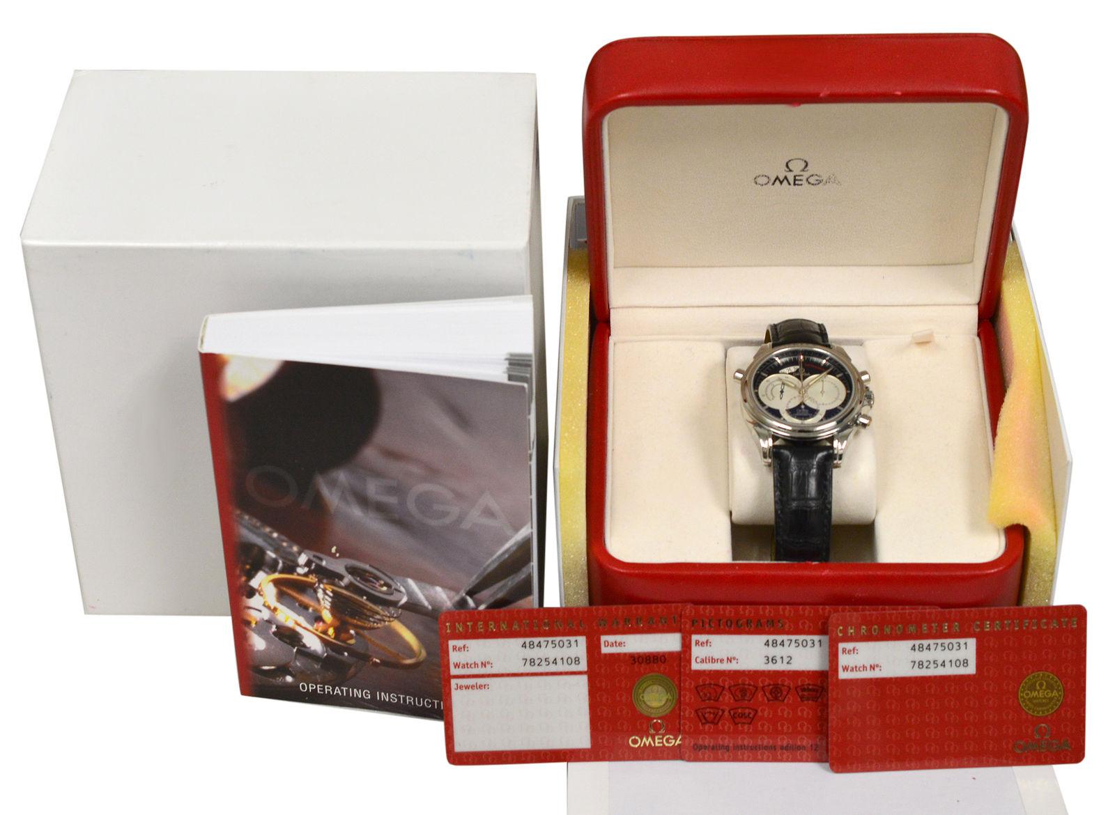 Authentic Men's Omega De Ville Rattrapante Chronoscope Co-Axial Watch For Sale 4