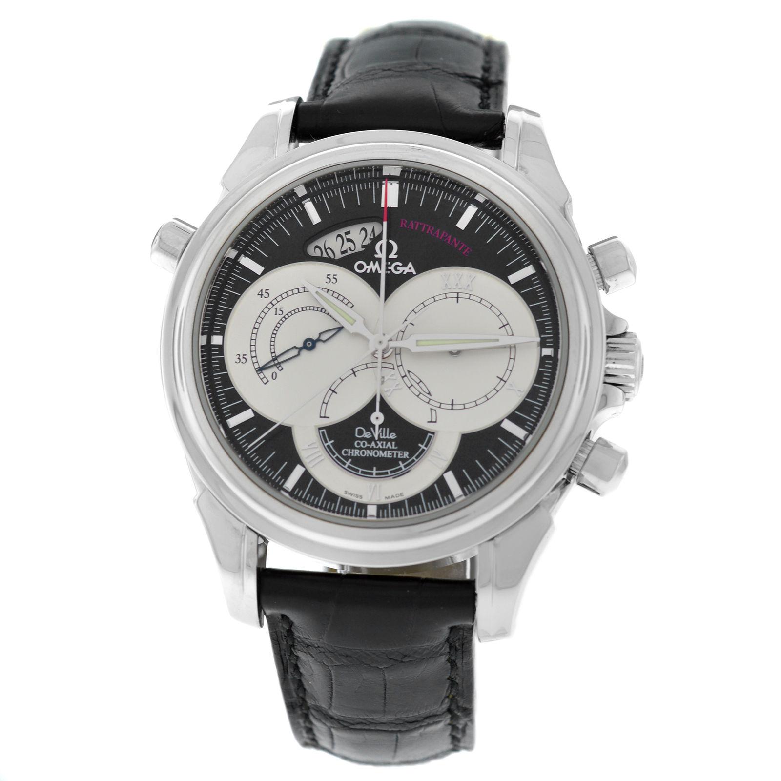 Authentic Men's Omega De Ville Rattrapante Chronoscope Co-Axial Watch For Sale