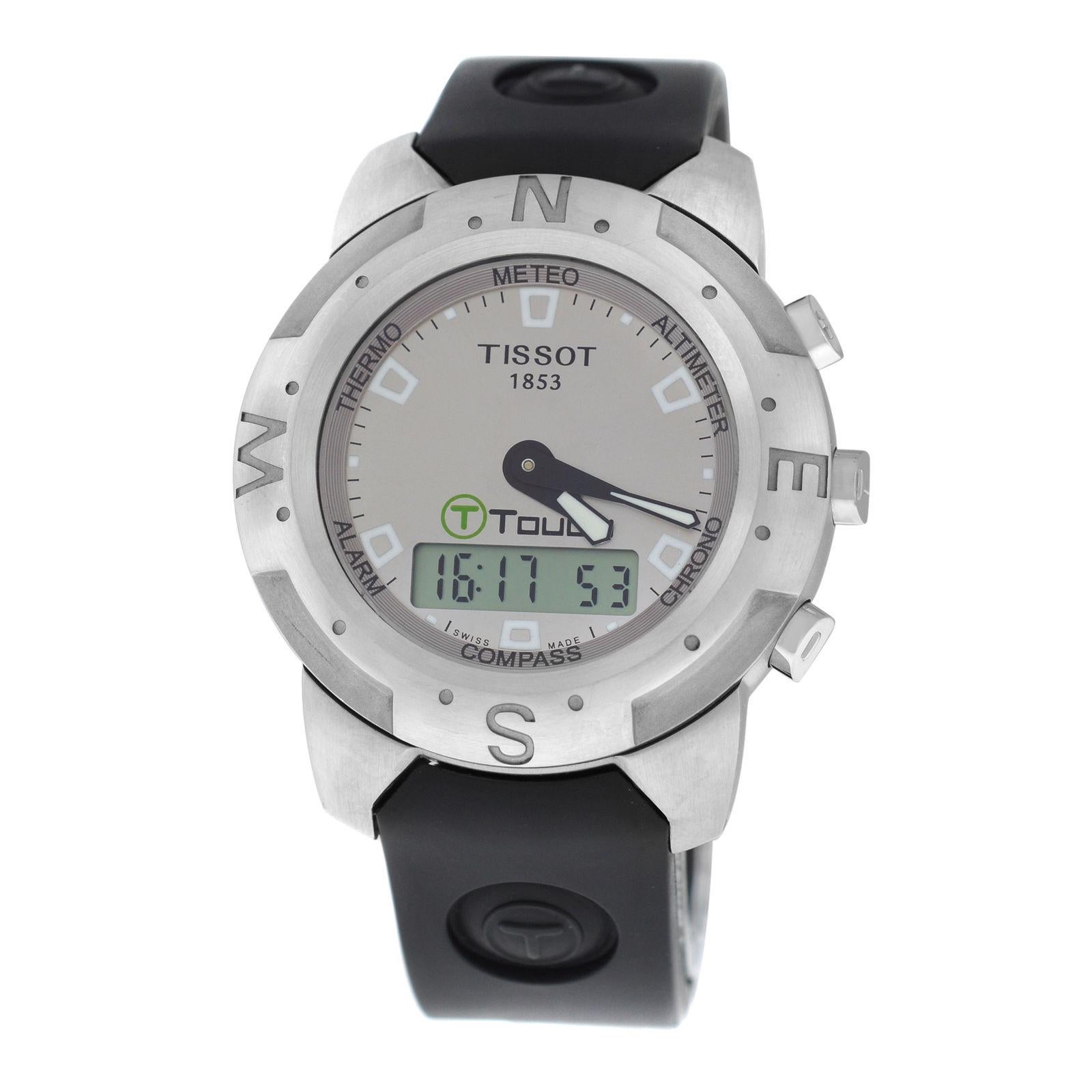 Authentic Men's Tissot T-Touch Z Stainless Steel Multifunction Watch